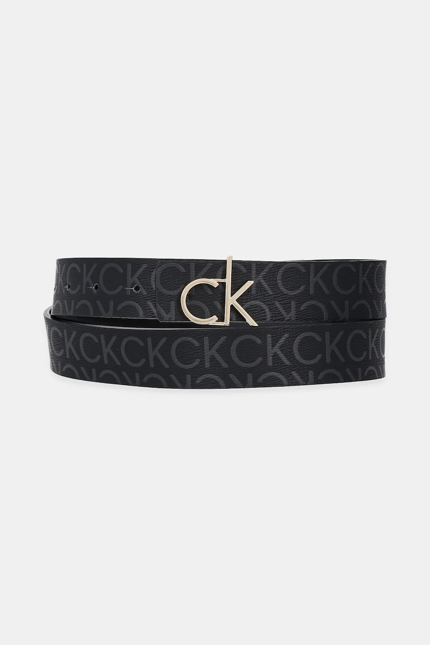 Levně Pásek Calvin Klein dámský, černá barva, LV04F7038G