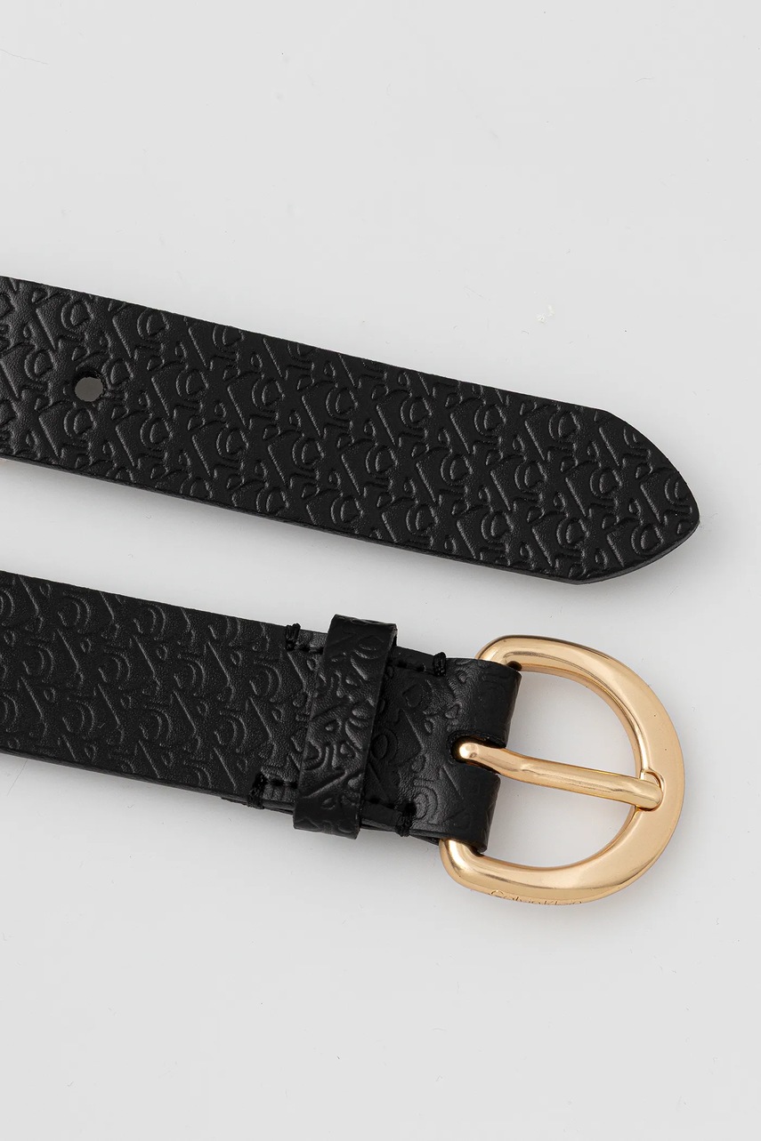 Кожаный ремень Calvin Klein цвет чёрный LV04K7019G