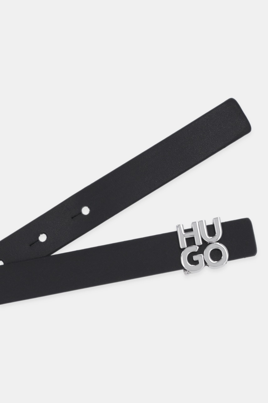 Кожаный ремень HUGO цвет чёрный 50548473