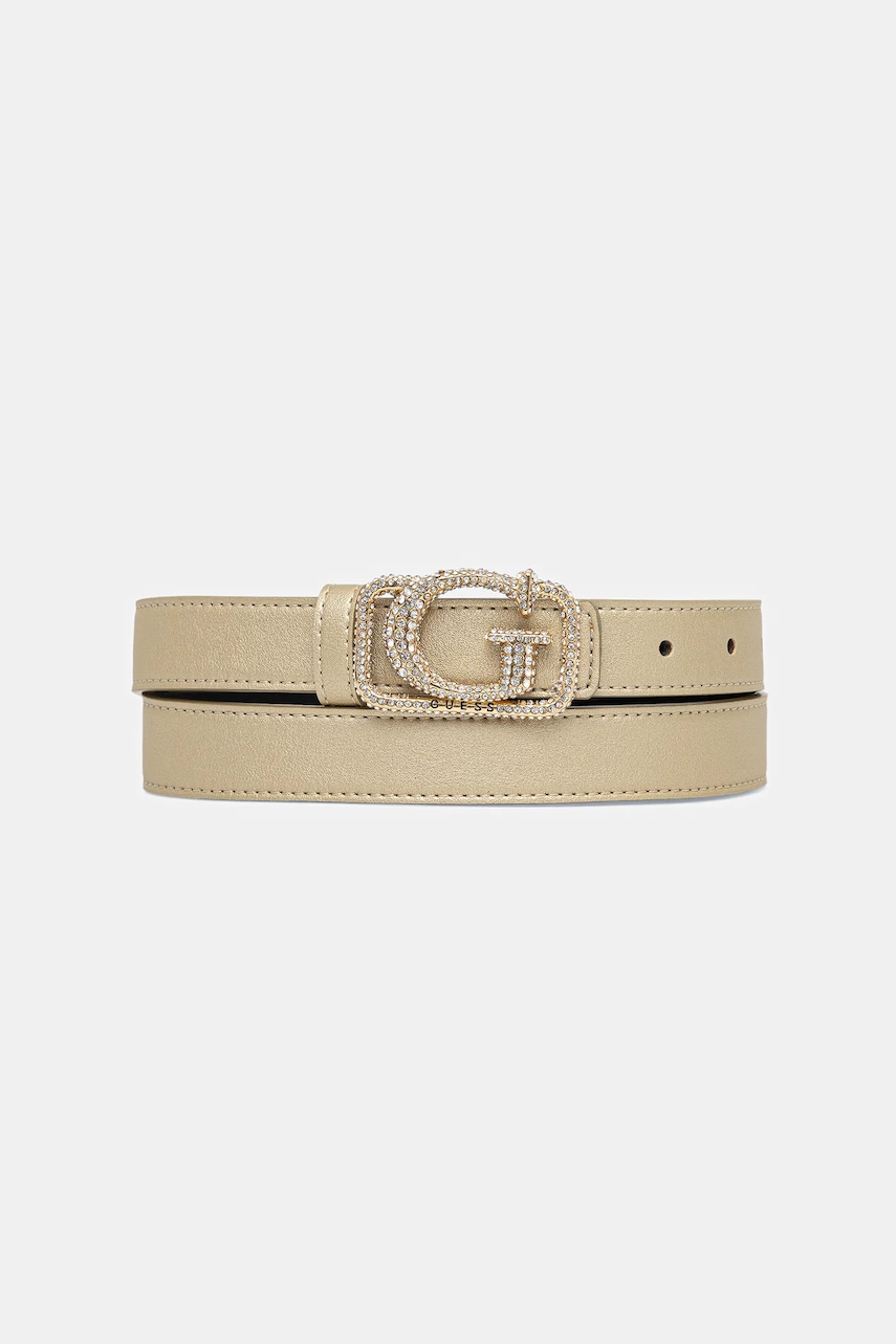 Levně Pásek Guess ZALINA dámský, zlatá barva, BW9243 P5325