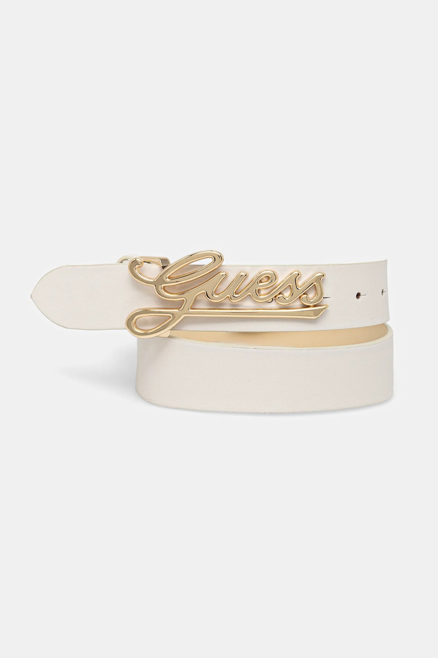 Levně Pásek Guess MELISANDRA dámský, béžová barva, BW9250 P5335