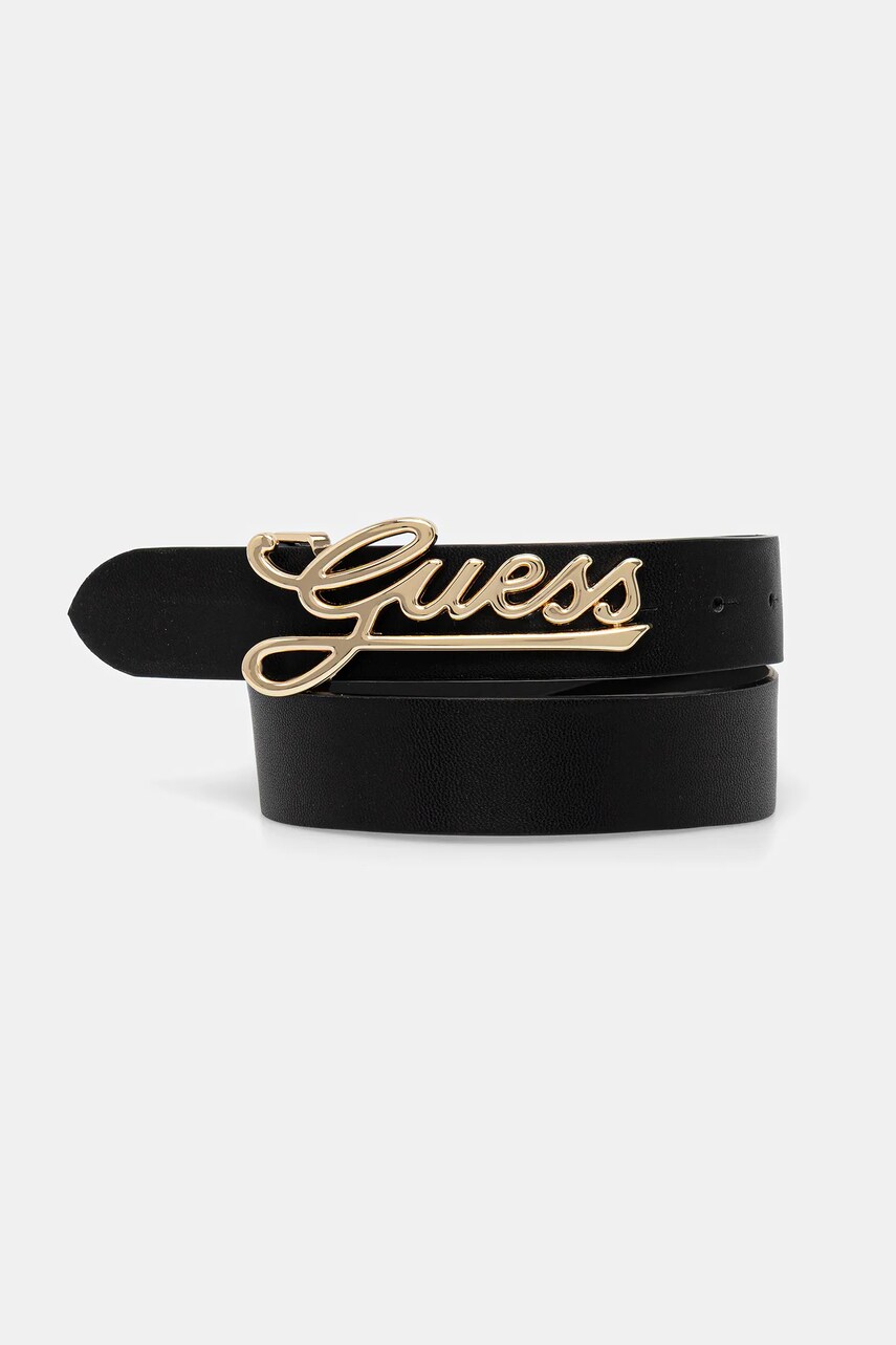 Levně Pásek Guess MELISANDRA dámský, černá barva, BW9250 P5335
