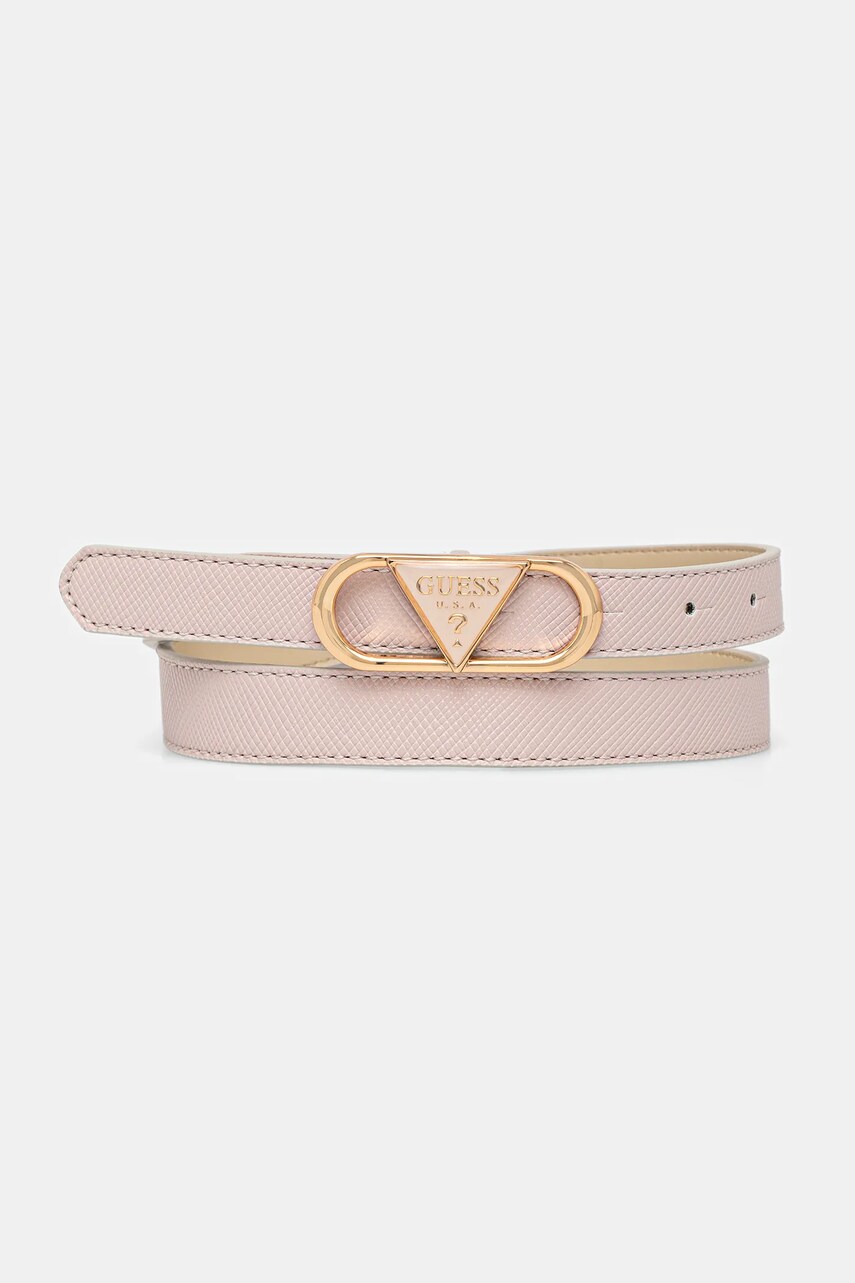 Levně Pásek Guess SERENOVA dámský, růžová barva, BW9270 P5320