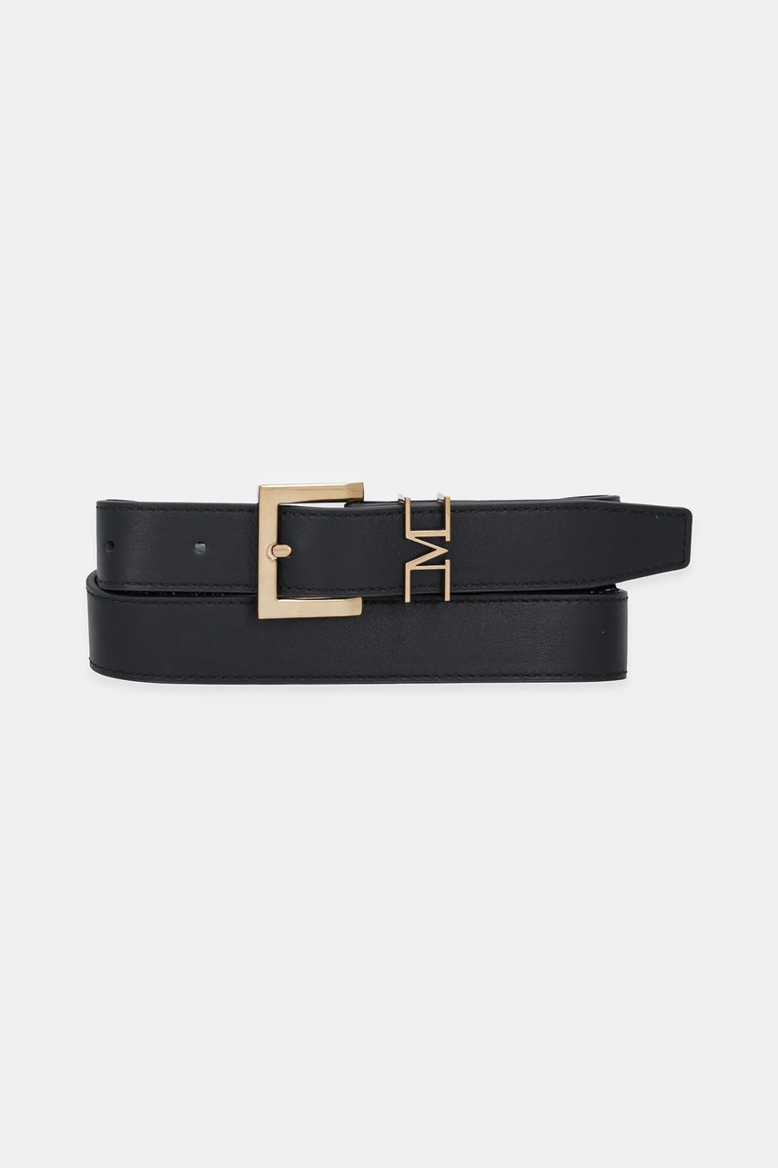 Levně Kožený pásek Marciano Guess dámský, černá barva, 5YGZ12 7330A