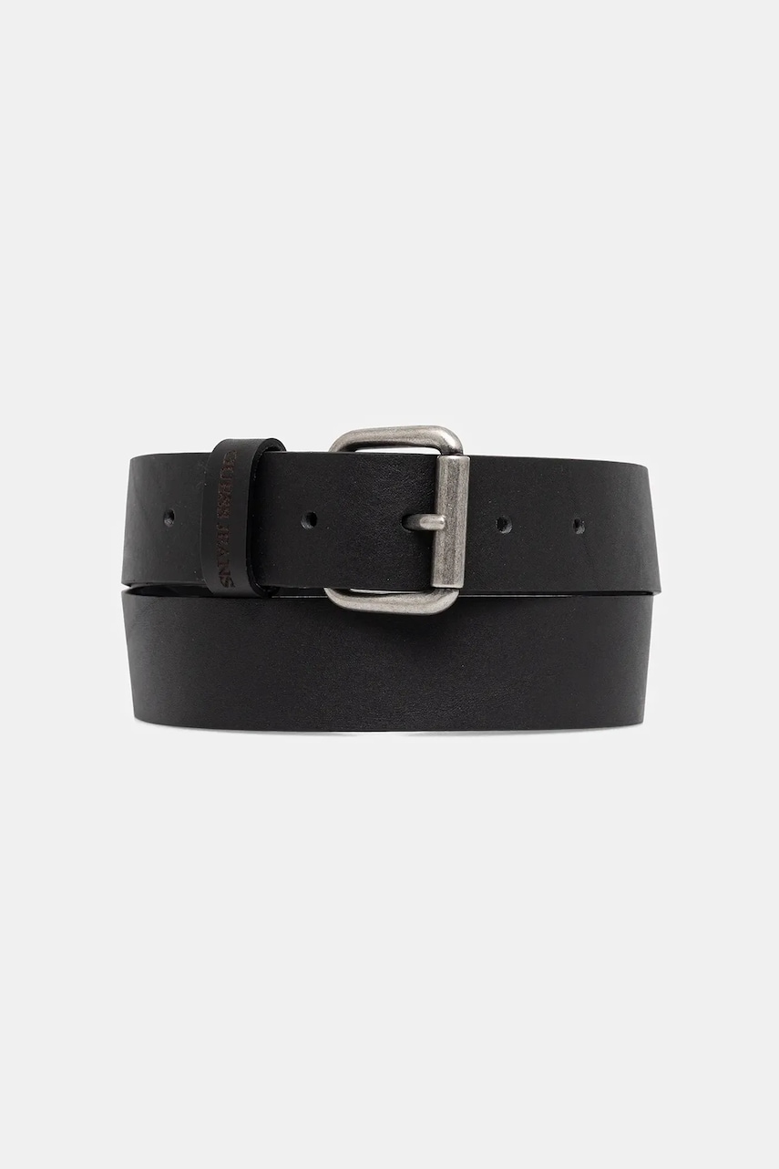 Levně Kožený pásek Guess Jeans dámský, černá barva, M5YZ17 L0WS0