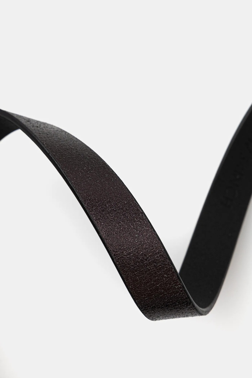 Кожаный ремень Tommy Jeans цвет чёрный AW0AW17917