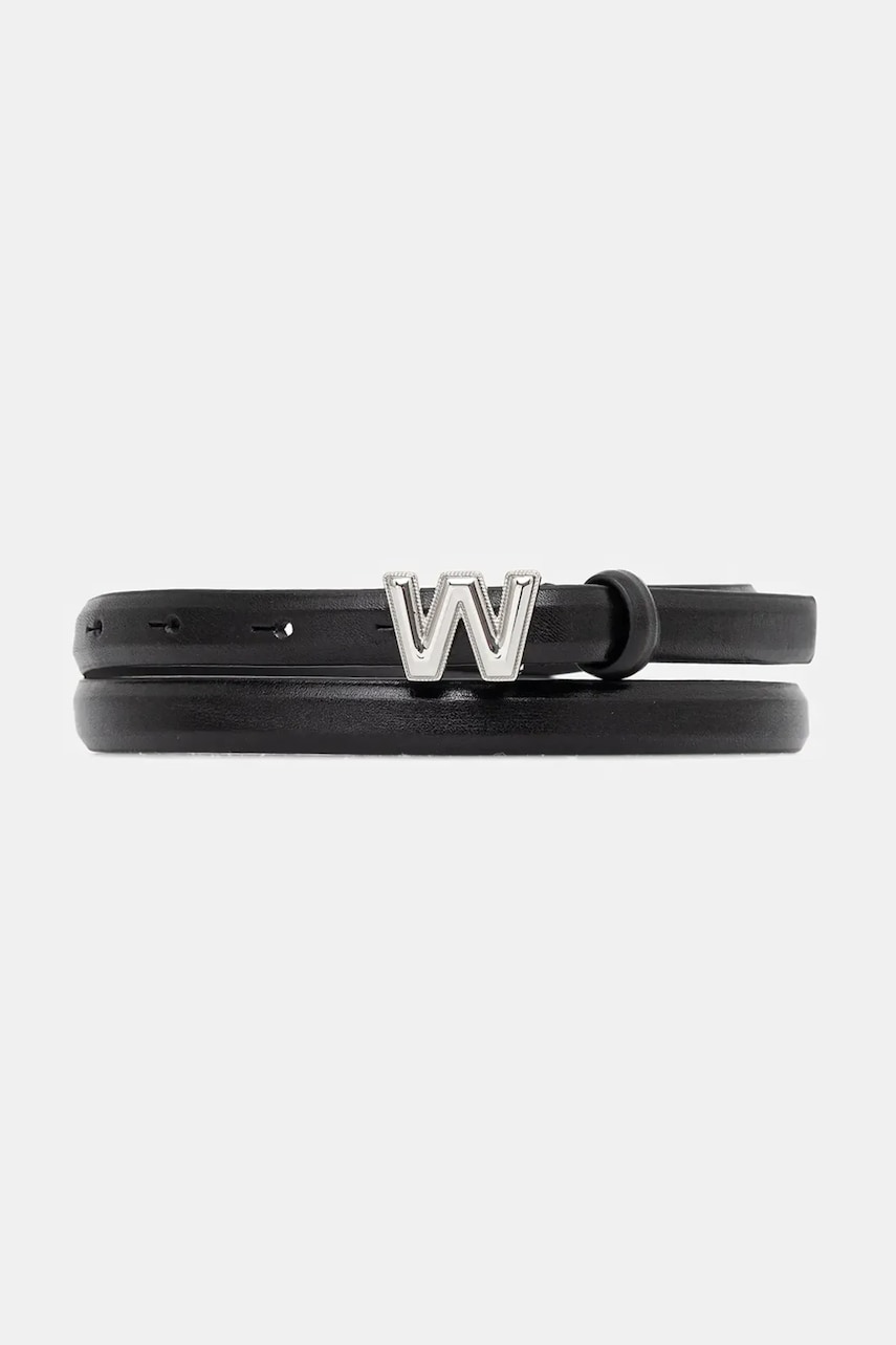 Weekend Max Mara curea de piele PALUDE culoarea negru, 2525506014600