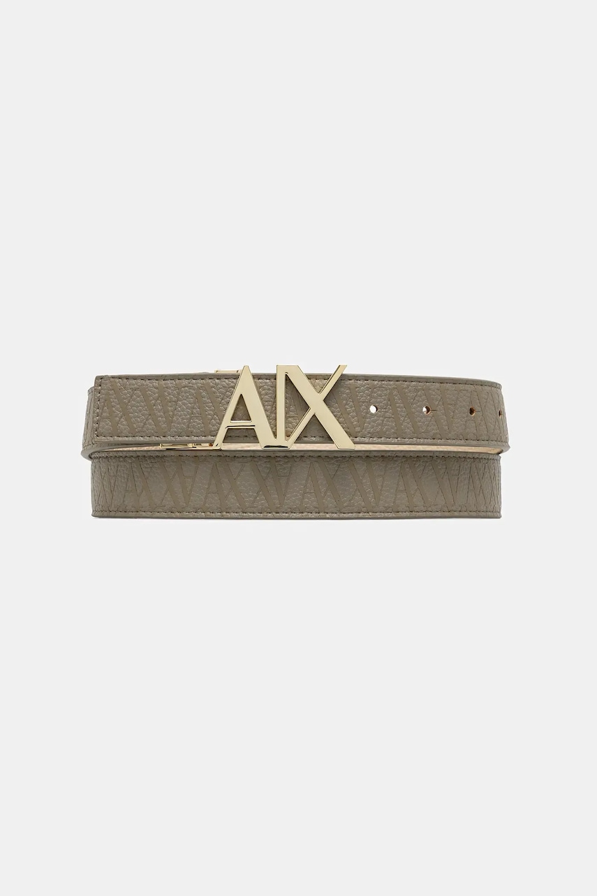 Armani Exchange curea cu două fețe culoarea verde, XW001203 AF19298
