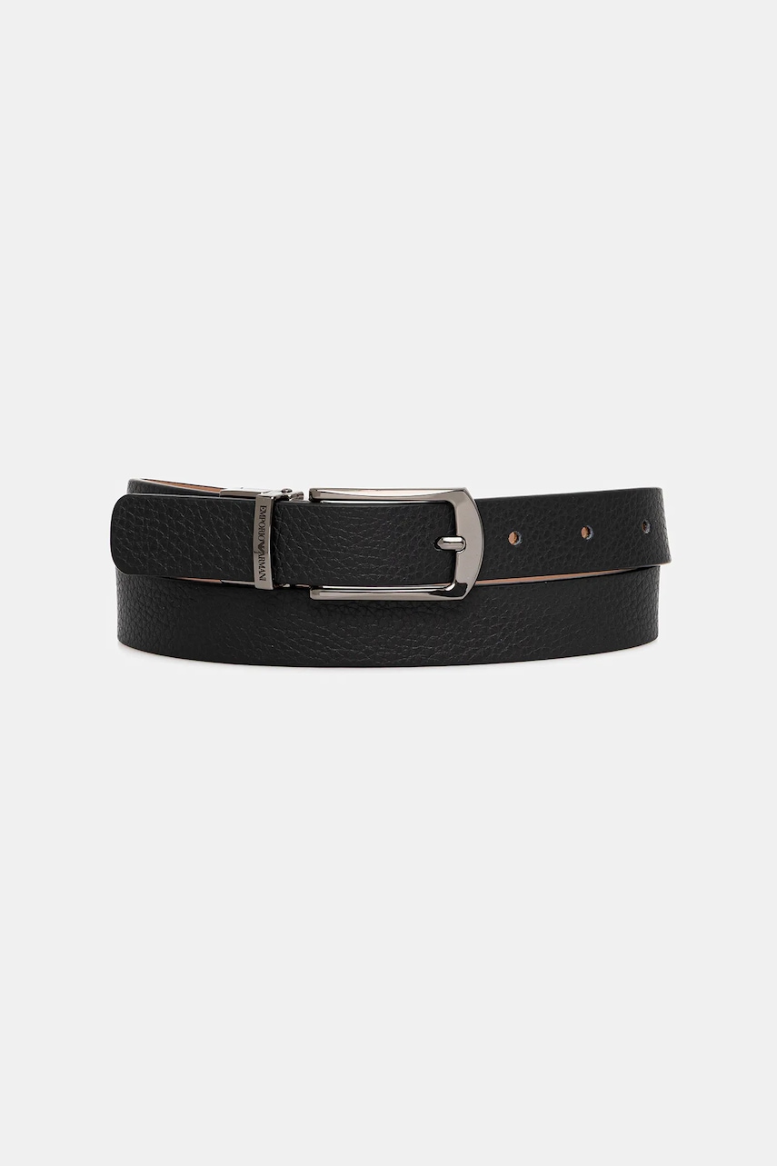 Emporio Armani curea de piele culoarea negru, EW002020 AF20109