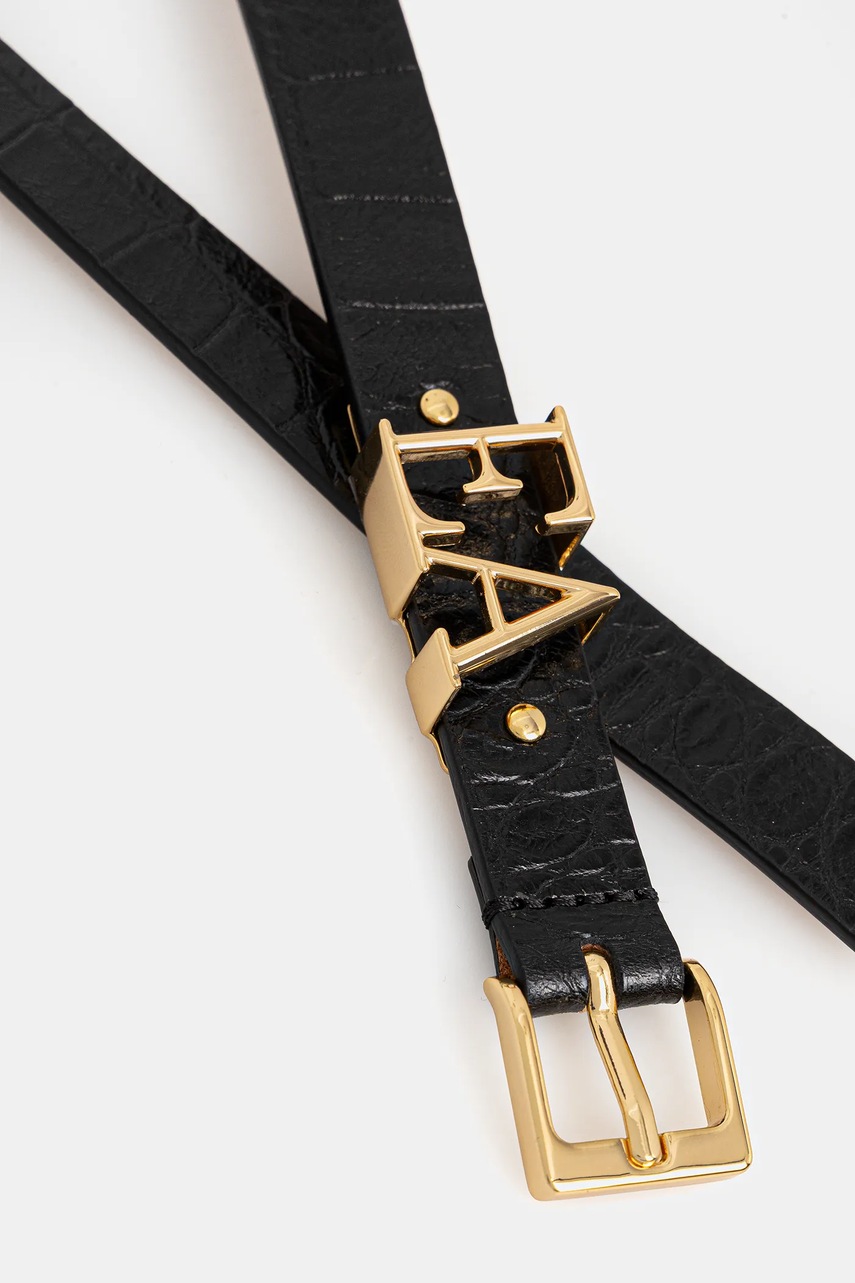 Кожаный ремень Emporio Armani цвет чёрный EW002025 AF17666