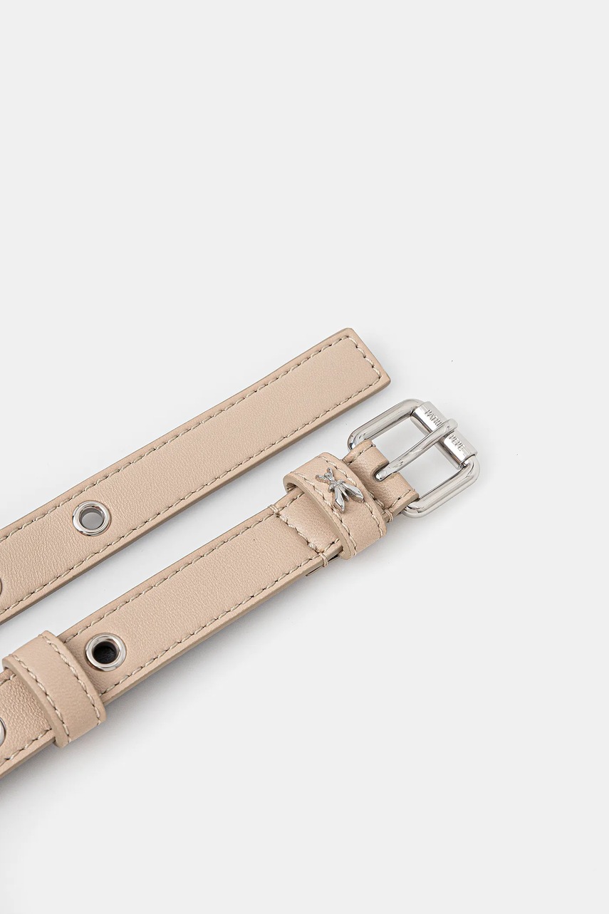 Кожаный ремень Patrizia Pepe цвет бежевый 2W0016 L113 Кожаный ремень Patrizia Pepe цвет бежевый 2W0016 L113