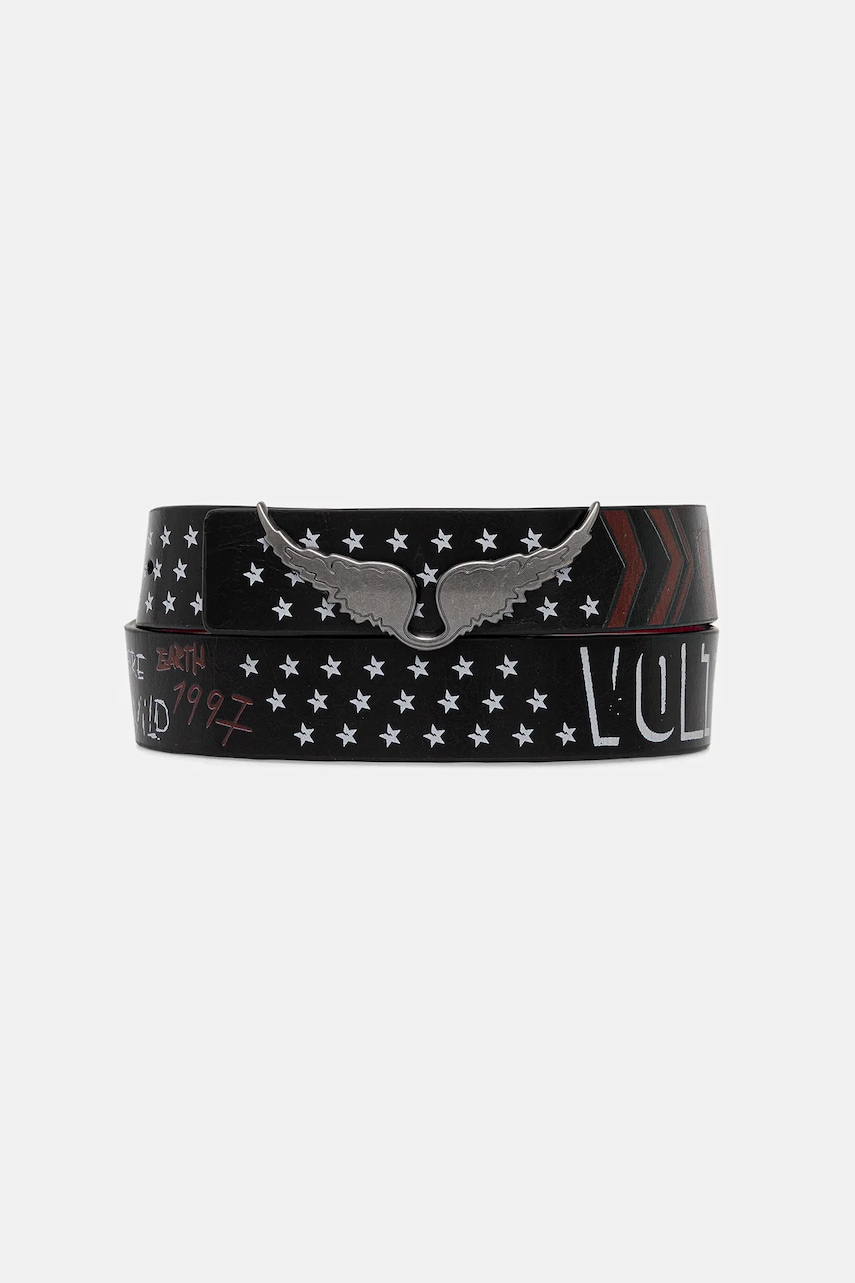 ZADIG&VOLTAIRE curea de piele culoarea negru, LWBT01345