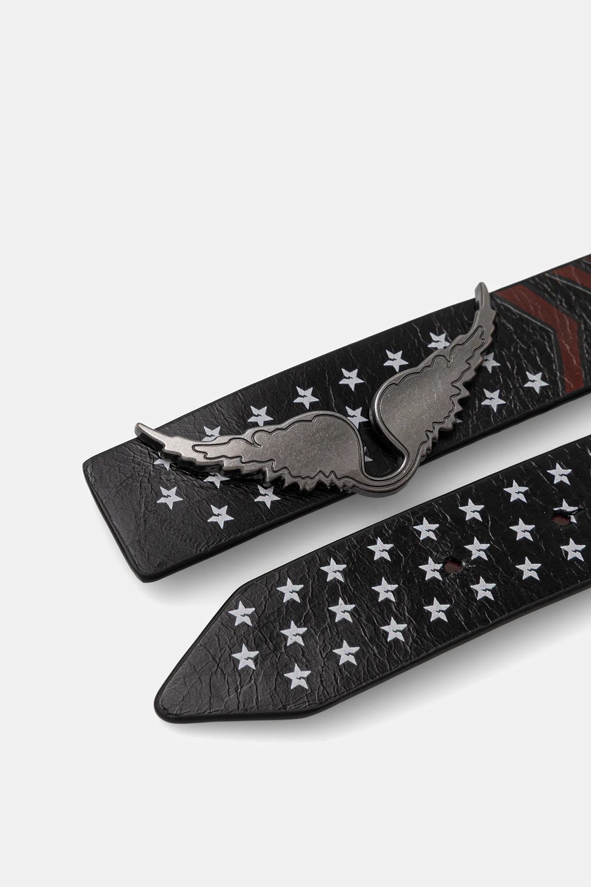 Кожаный ремень ZADIG&VOLTAIRE цвет чёрный LWBT01345