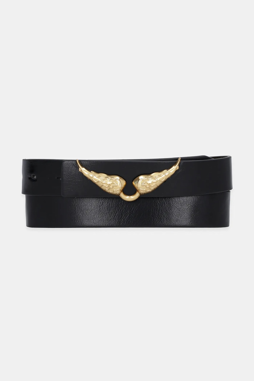ZADIG&VOLTAIRE curea de piele culoarea negru, LWBT01343