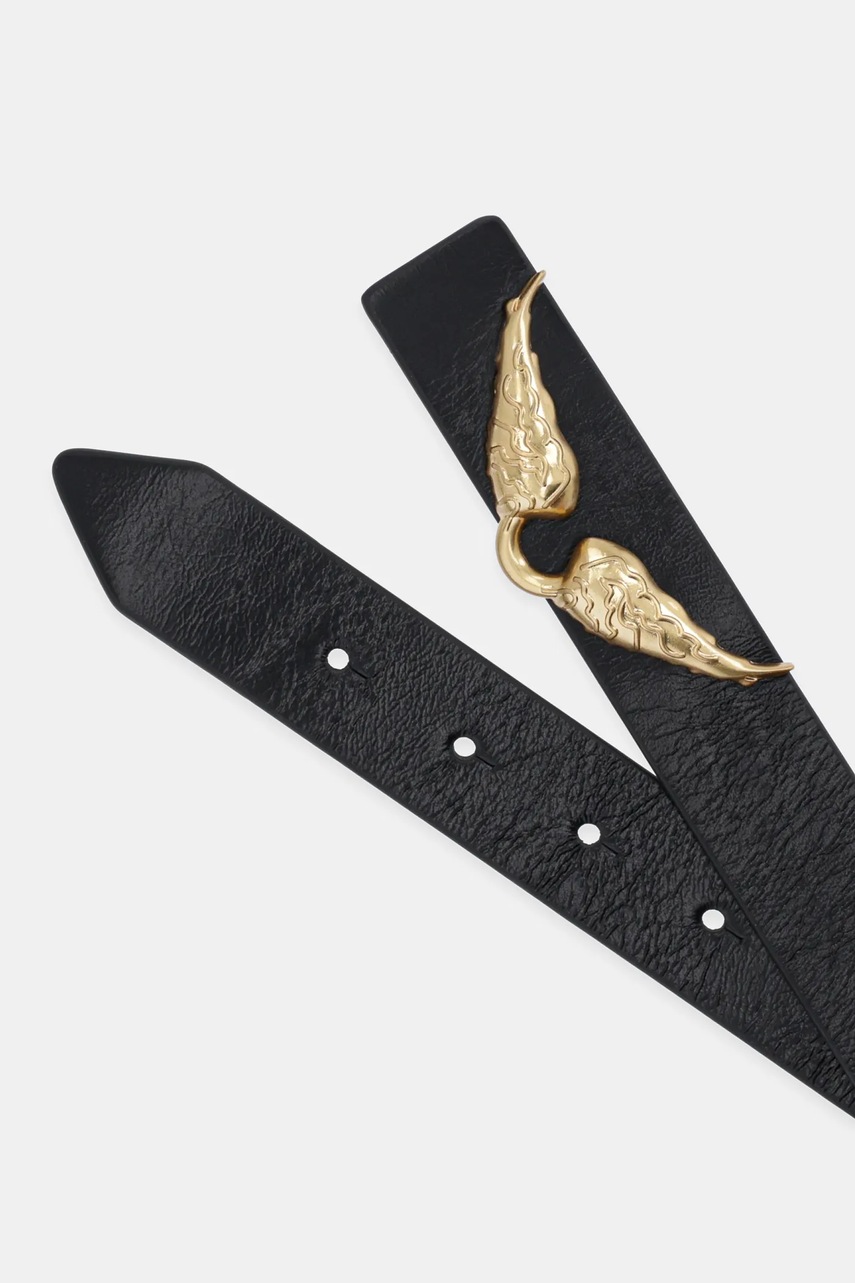 Кожаный ремень ZADIG&VOLTAIRE цвет чёрный LWBT01343