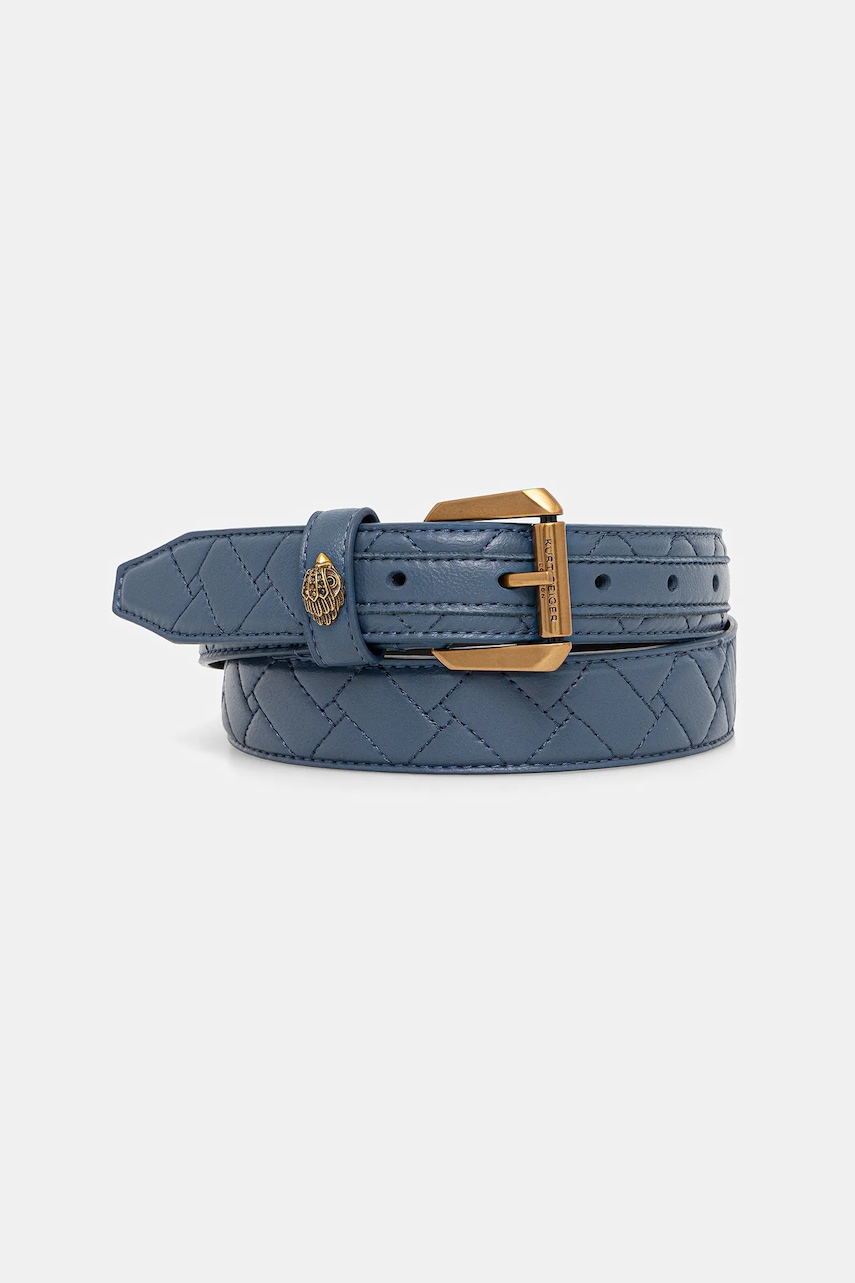 Kurt Geiger London curea de piele KENSINGTON culoarea bleumarin, 760281109