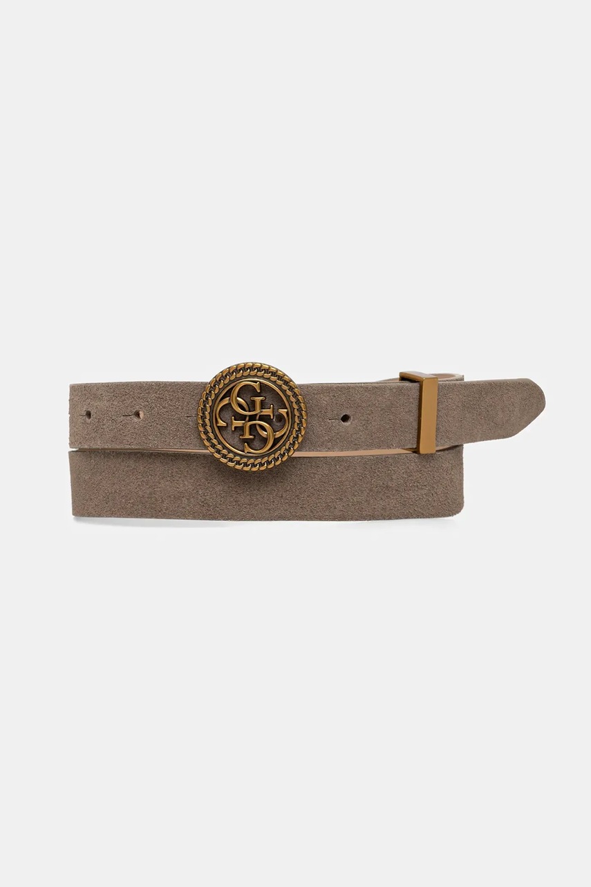 Levně Semišový pásek Guess dámský, béžová barva, W5BZ11 L0491