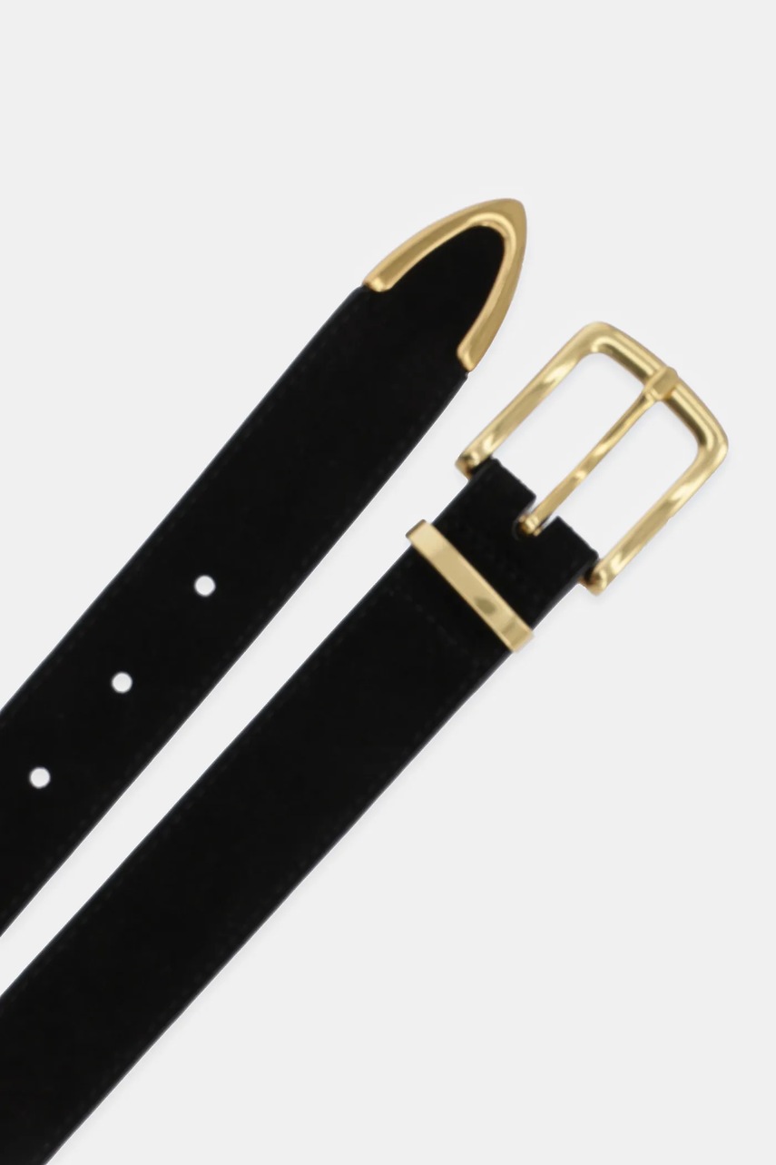 Нубуковый ремень Aldo цвет чёрный OLLIVIA.970