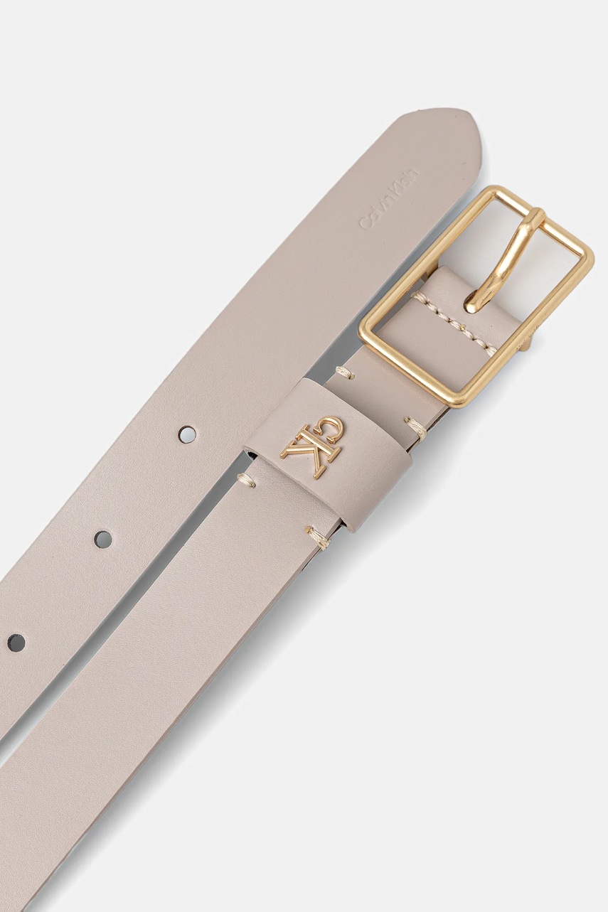 Кожаный ремень Calvin Klein цвет серый LV04F7050G