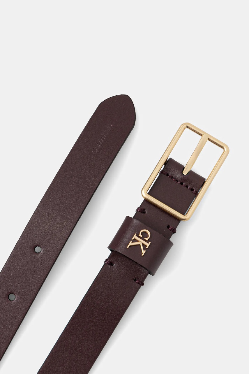 Кожаный ремень Calvin Klein цвет бордовый LV04F7050G