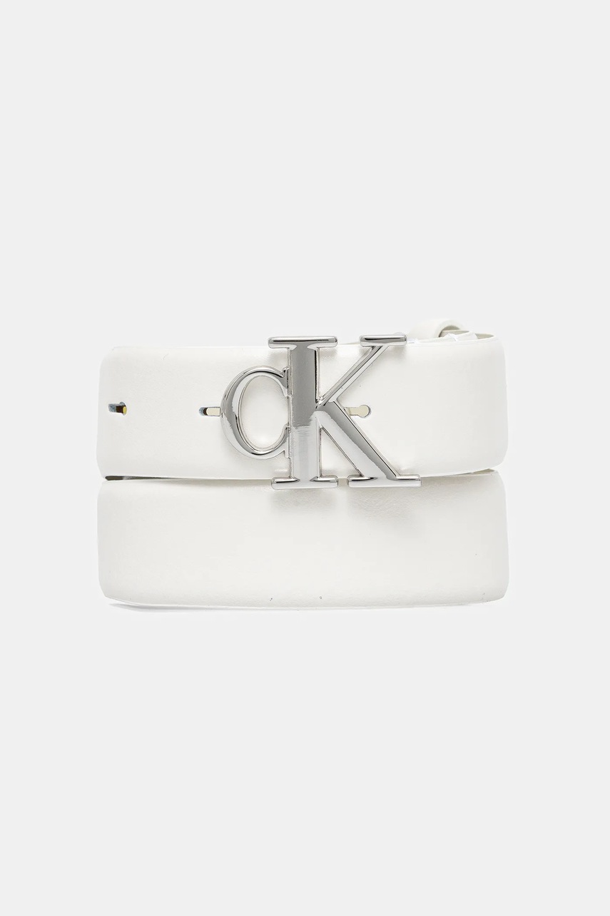 

Кожен колан Calvin Klein в черно LV04F7054G, Бял