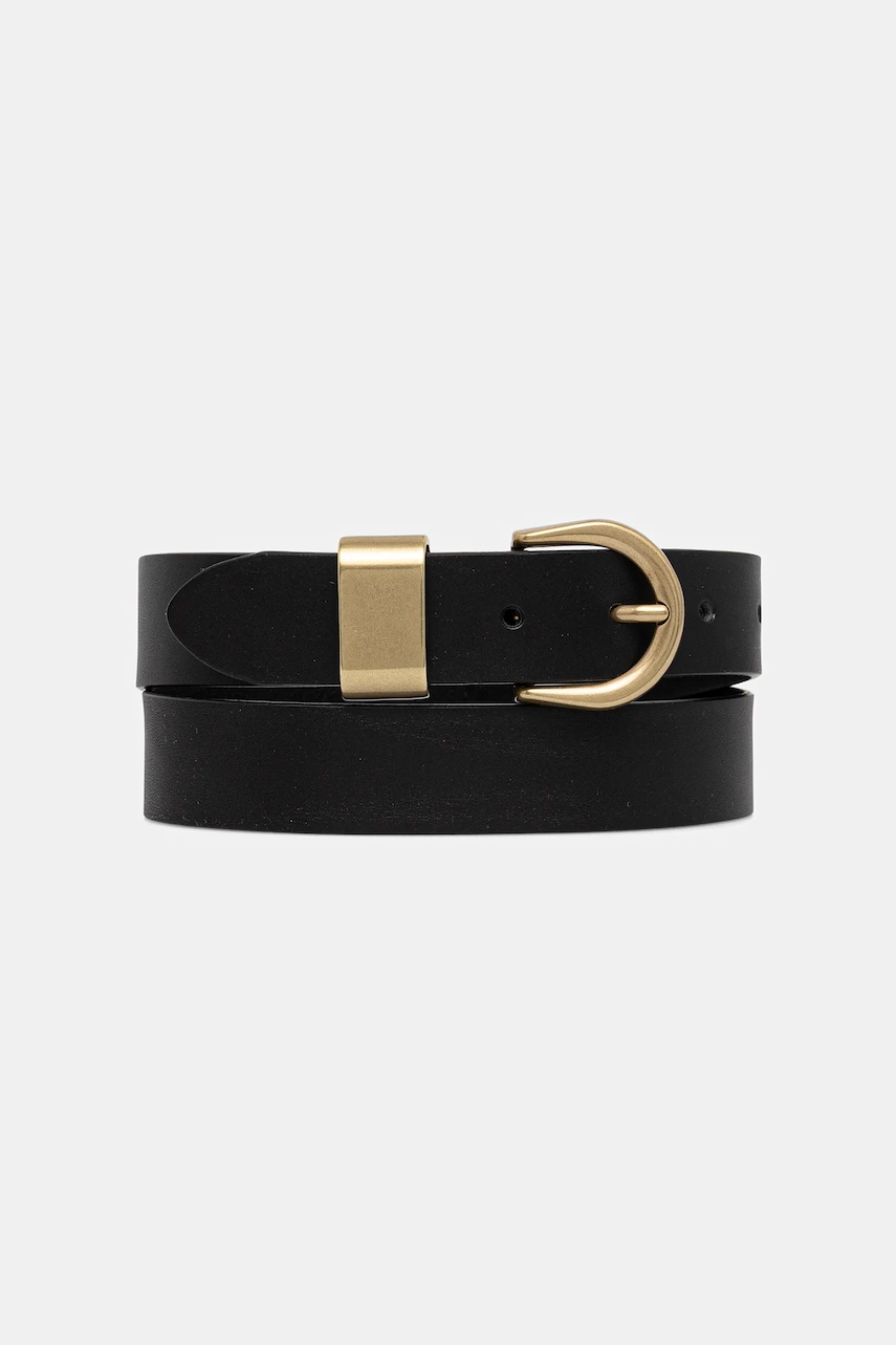 Sessun curea de piele culoarea negru, 25116003