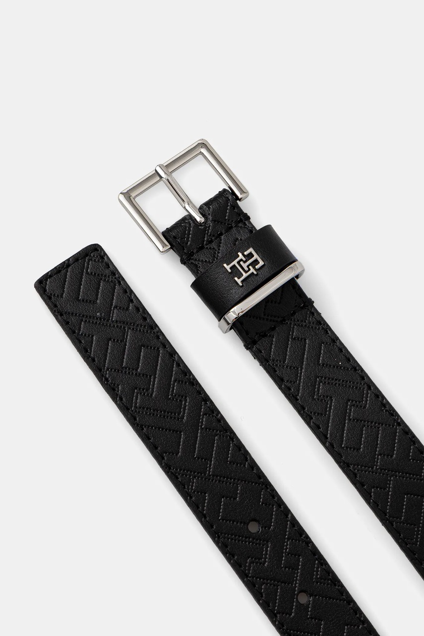 Кожаный ремень Tommy Hilfiger цвет чёрный AW0AW17753