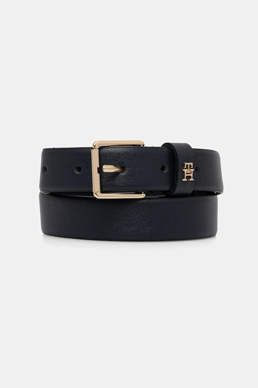 Levně Pásek Tommy Hilfiger dámský, tmavomodrá barva, AW0AW17756