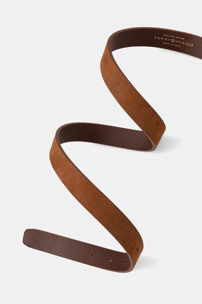 Кожаный ремень Tommy Hilfiger цвет коричневый AW0AW17762