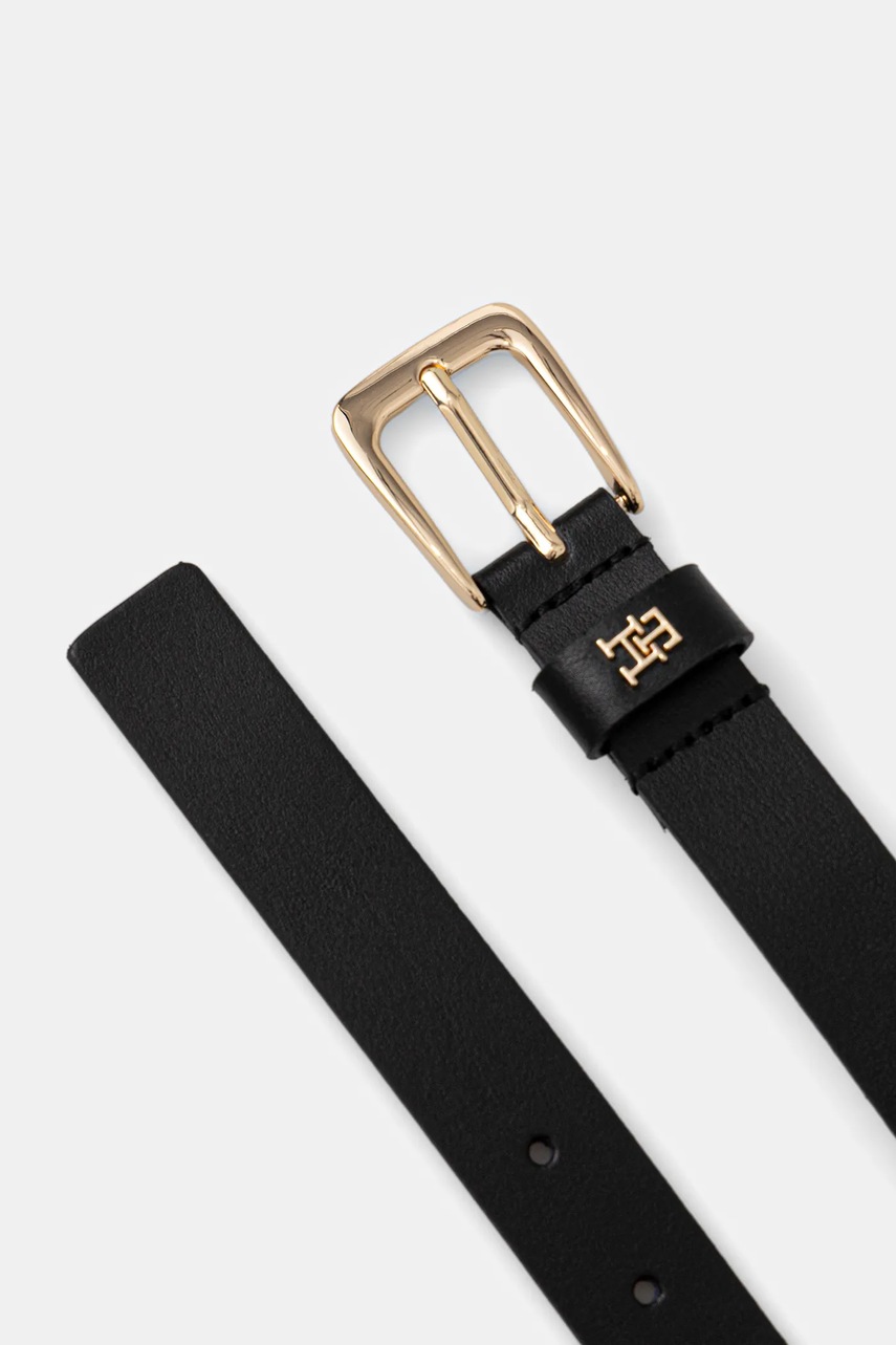 Кожаный ремень Tommy Hilfiger цвет чёрный AW0AW17767