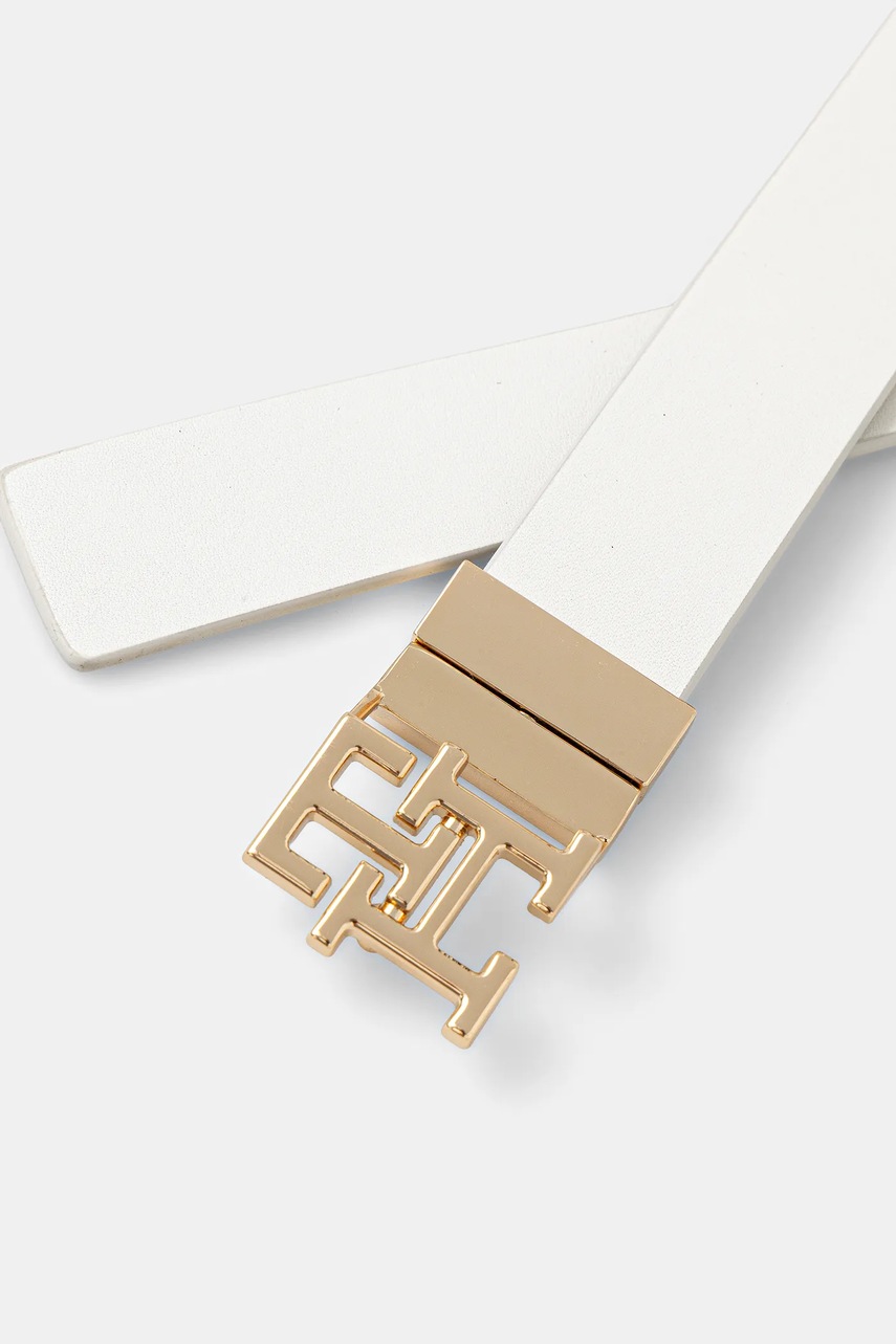 Кожаный ремень Tommy Hilfiger цвет белый AW0AW17768