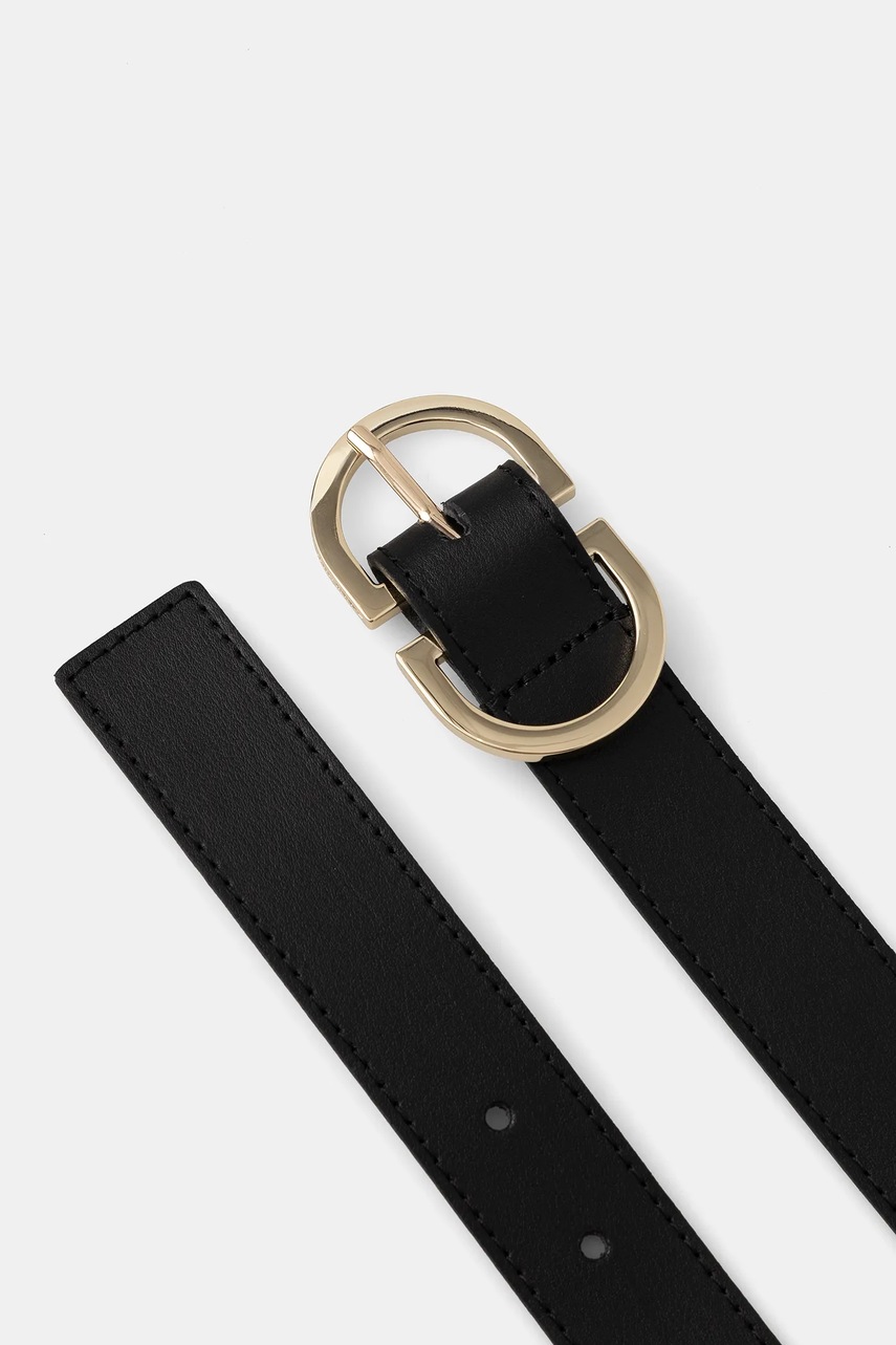 Кожаный ремень Tommy Hilfiger цвет чёрный AW0AW17972