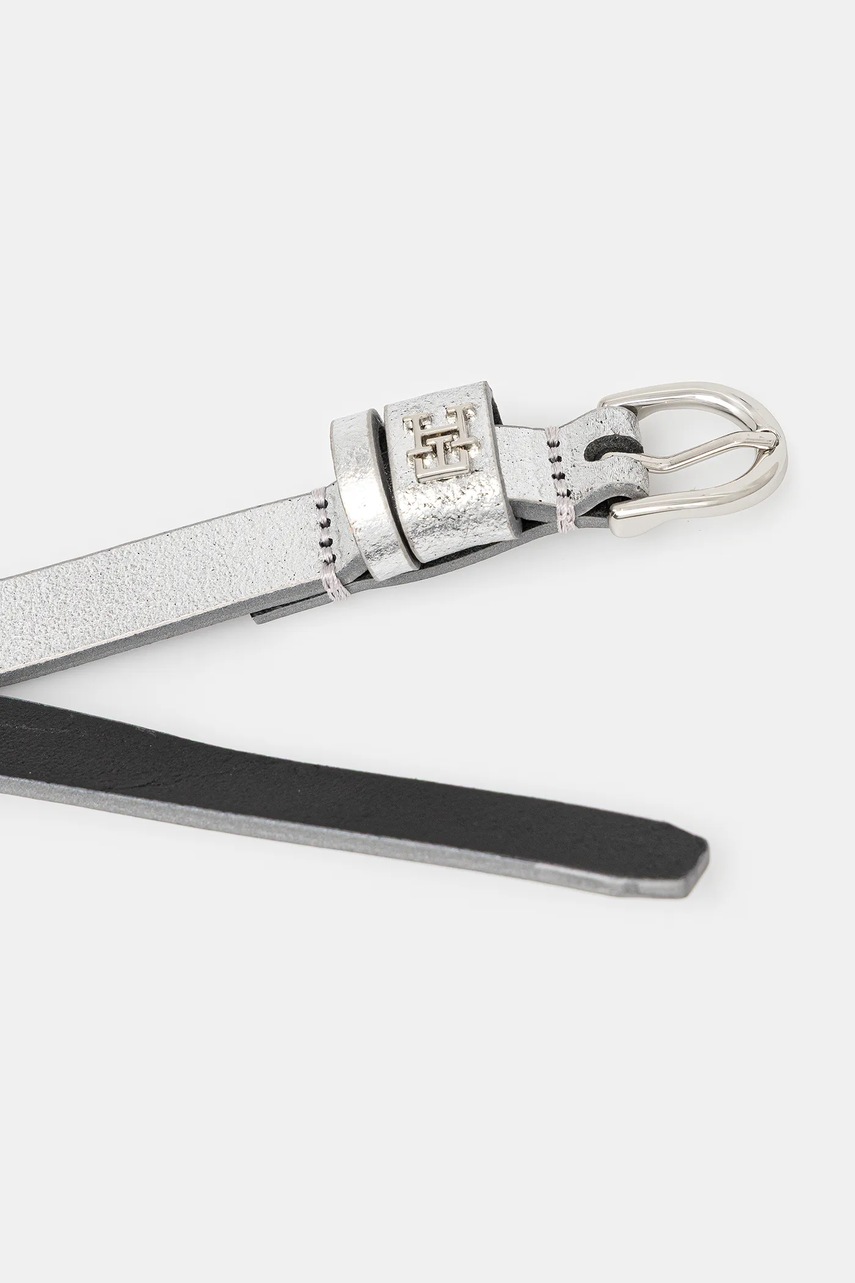 Детский кожаный ремень Tommy Hilfiger цвет серебрянный AW0AW17977