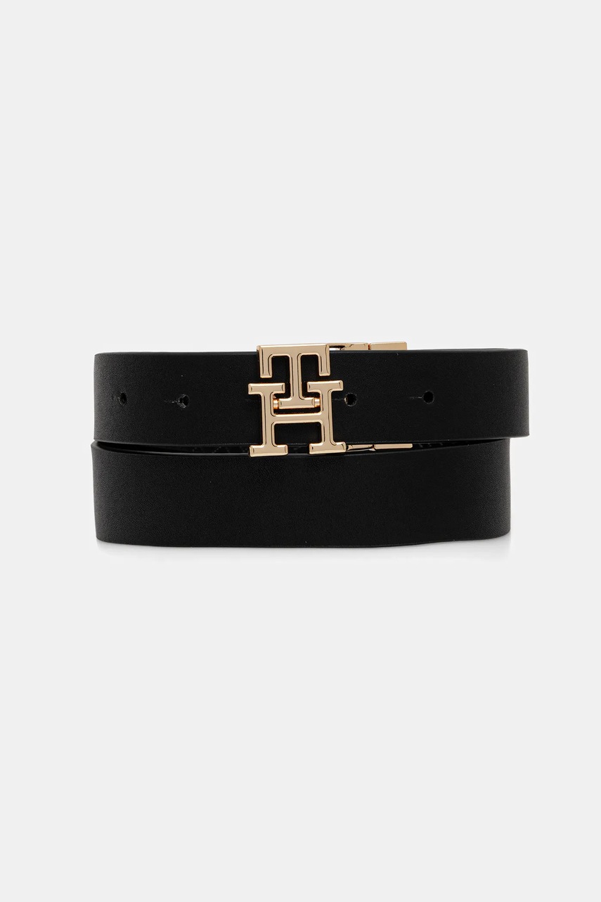 Двухсторонний кожаный ремень Tommy Hilfiger цвет чёрный AW0AW18019