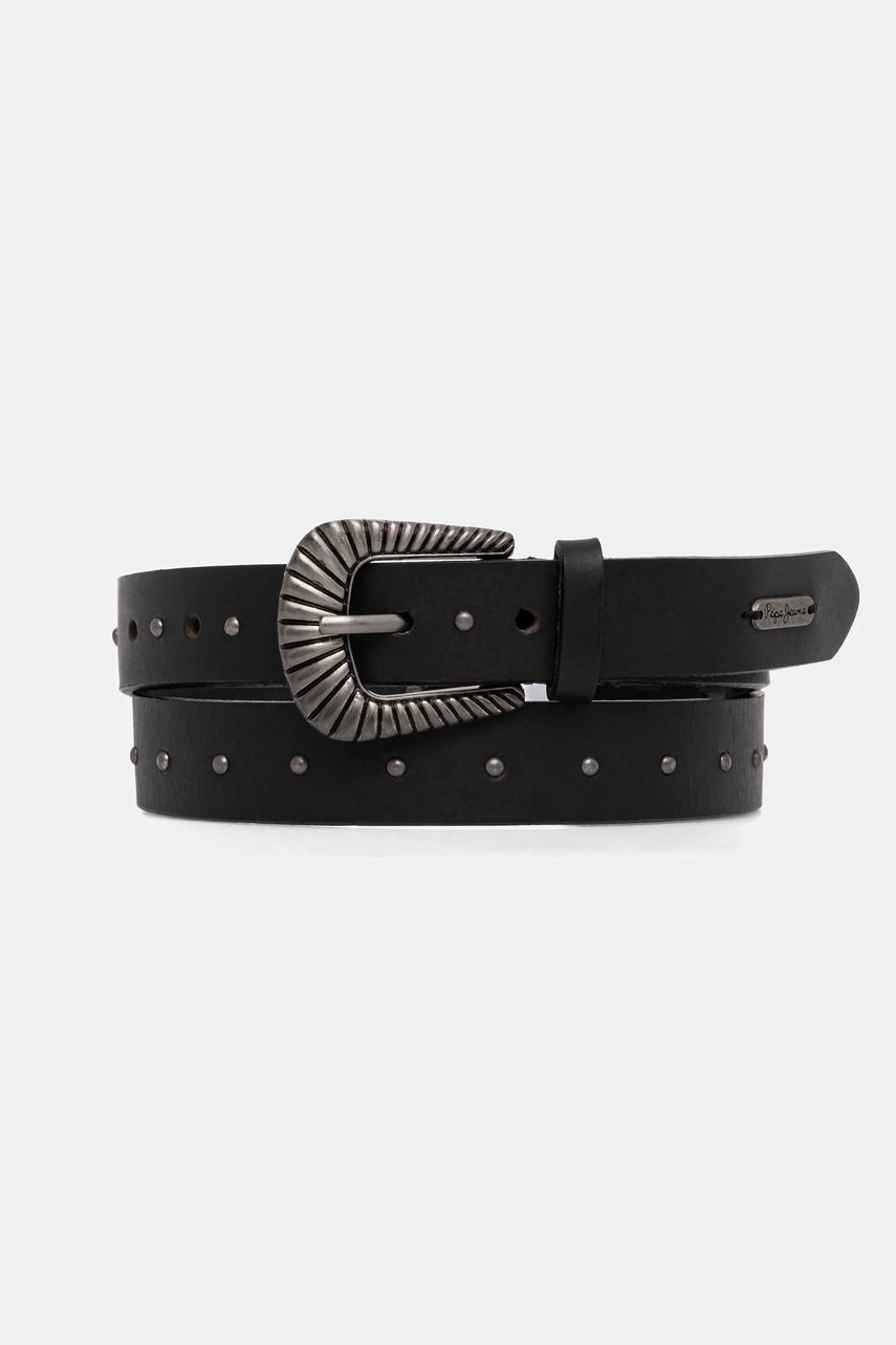 Pepe Jeans curea de piele culoarea negru, PL020869
