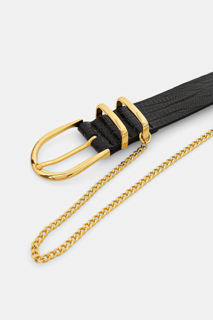 Кожаный ремень Luisa Spagnoli цвет чёрный 542489