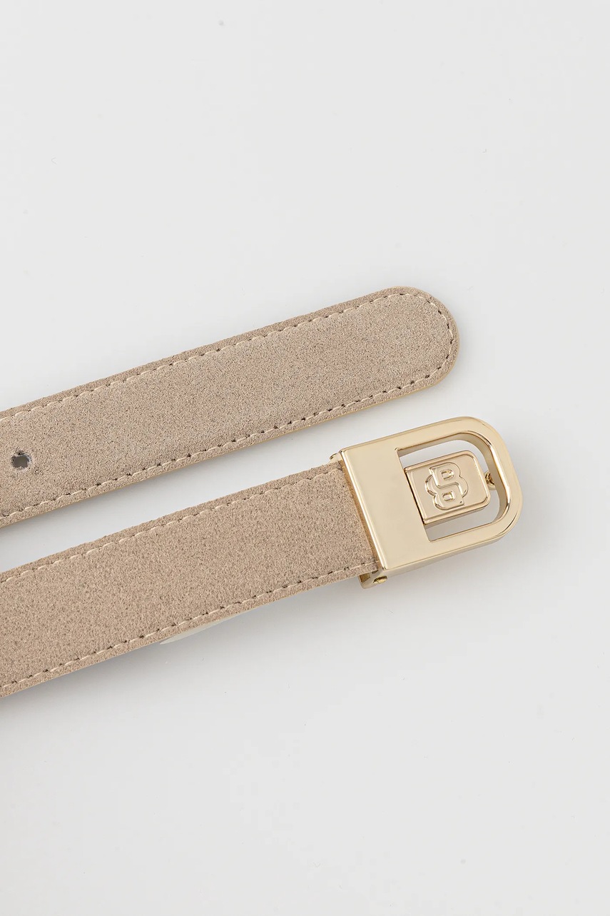 Двухсторонний кожаный ремень BOSS цвет белый 50553340