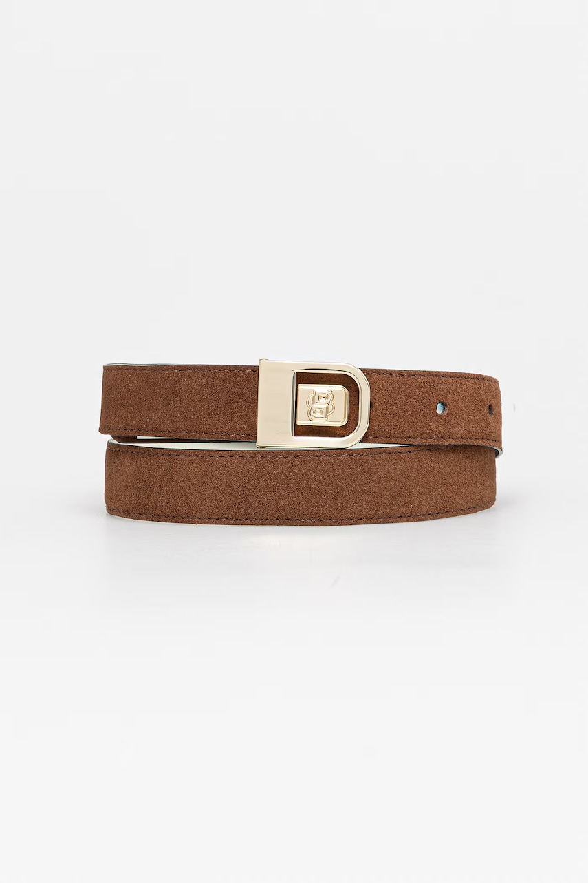 BOSS curea pentru femei, din piele întoarsă B_Icon_Frm_Sr25_sdp