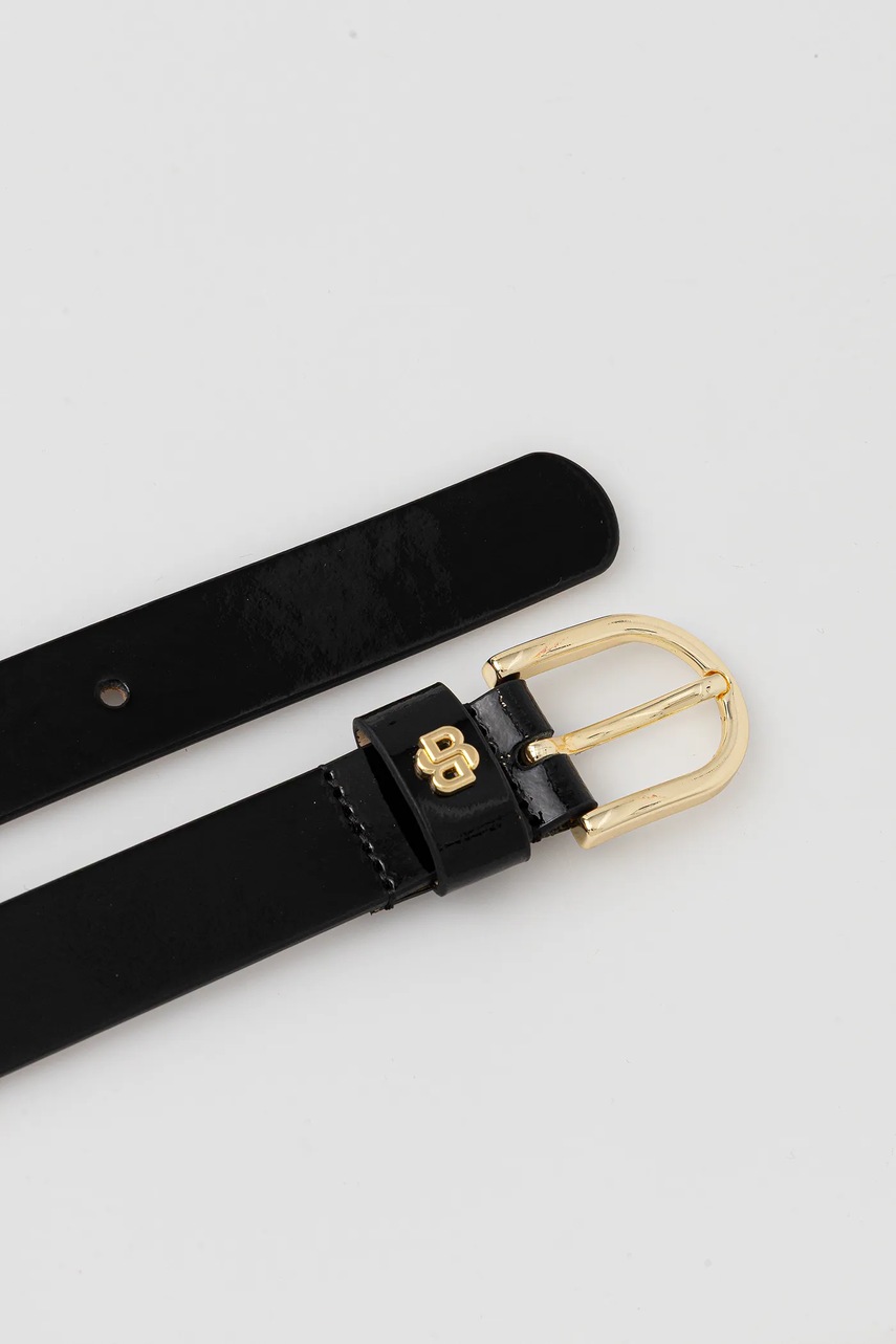 Кожаный ремень BOSS цвет чёрный 50553385