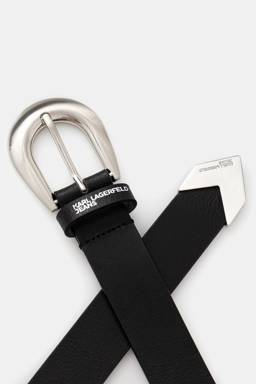 Кожаный ремень Karl Lagerfeld Jeans цвет чёрный A4W33094