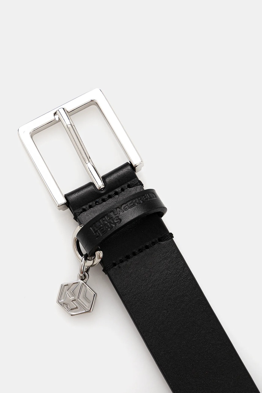 Кожаный ремень Karl Lagerfeld Jeans цвет чёрный A4W33097
