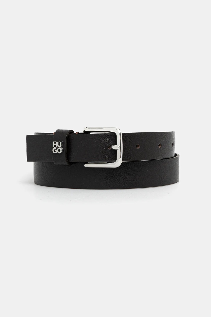 HUGO curea de piele culoarea maro, 50552777