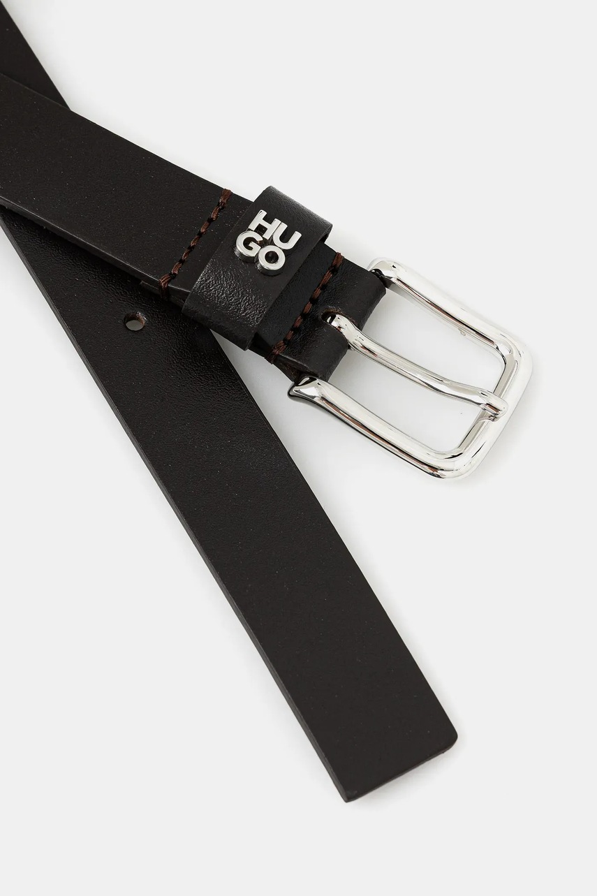 Кожаный ремень HUGO цвет коричневый 50552777