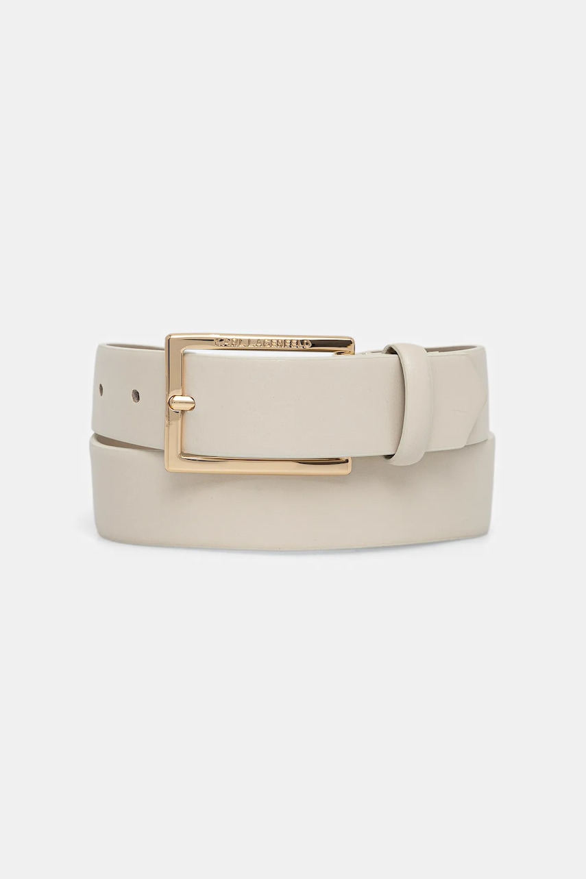 Karl Lagerfeld curea de piele culoarea bej, A4W33132