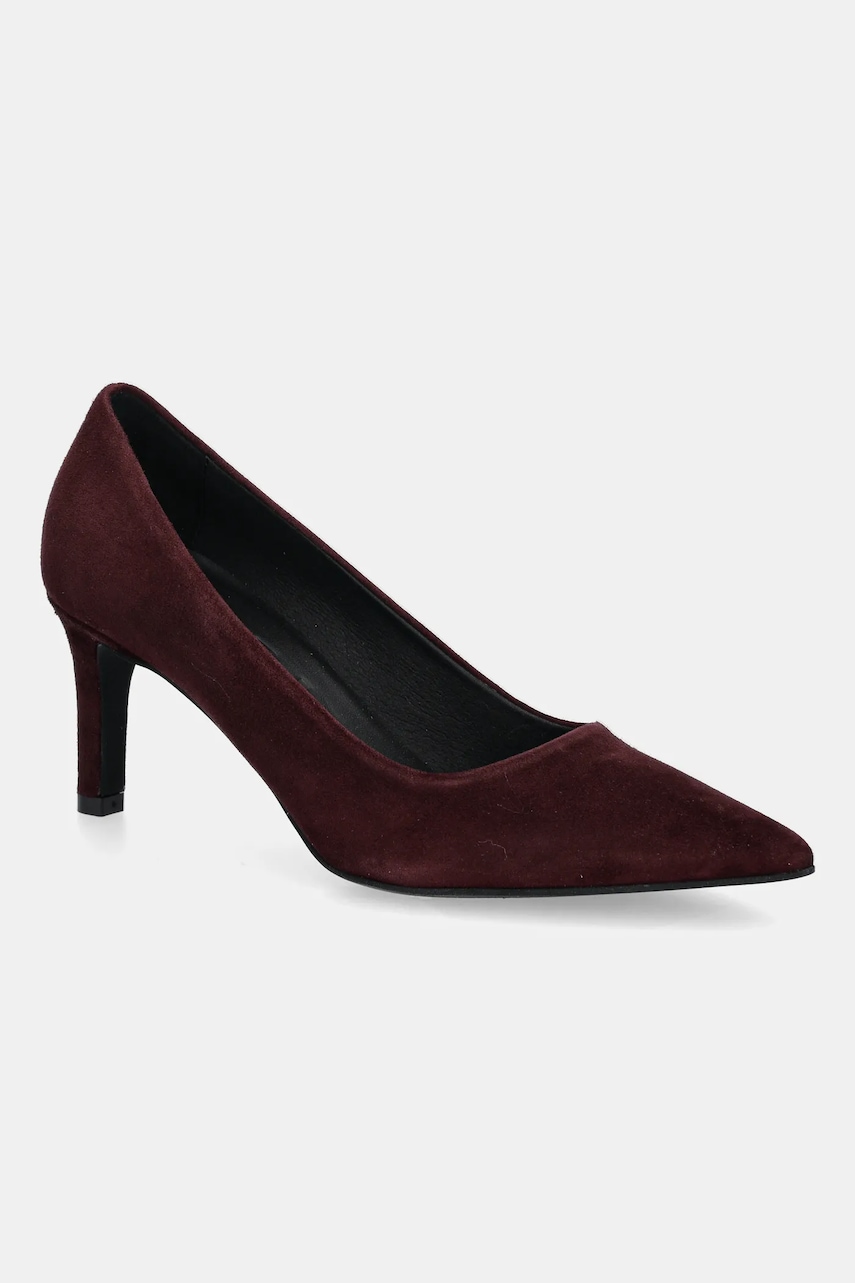 Furla tocuri din piele intoarsa Essential Decollete culoarea bordo, YJ69FSN C10000 26700