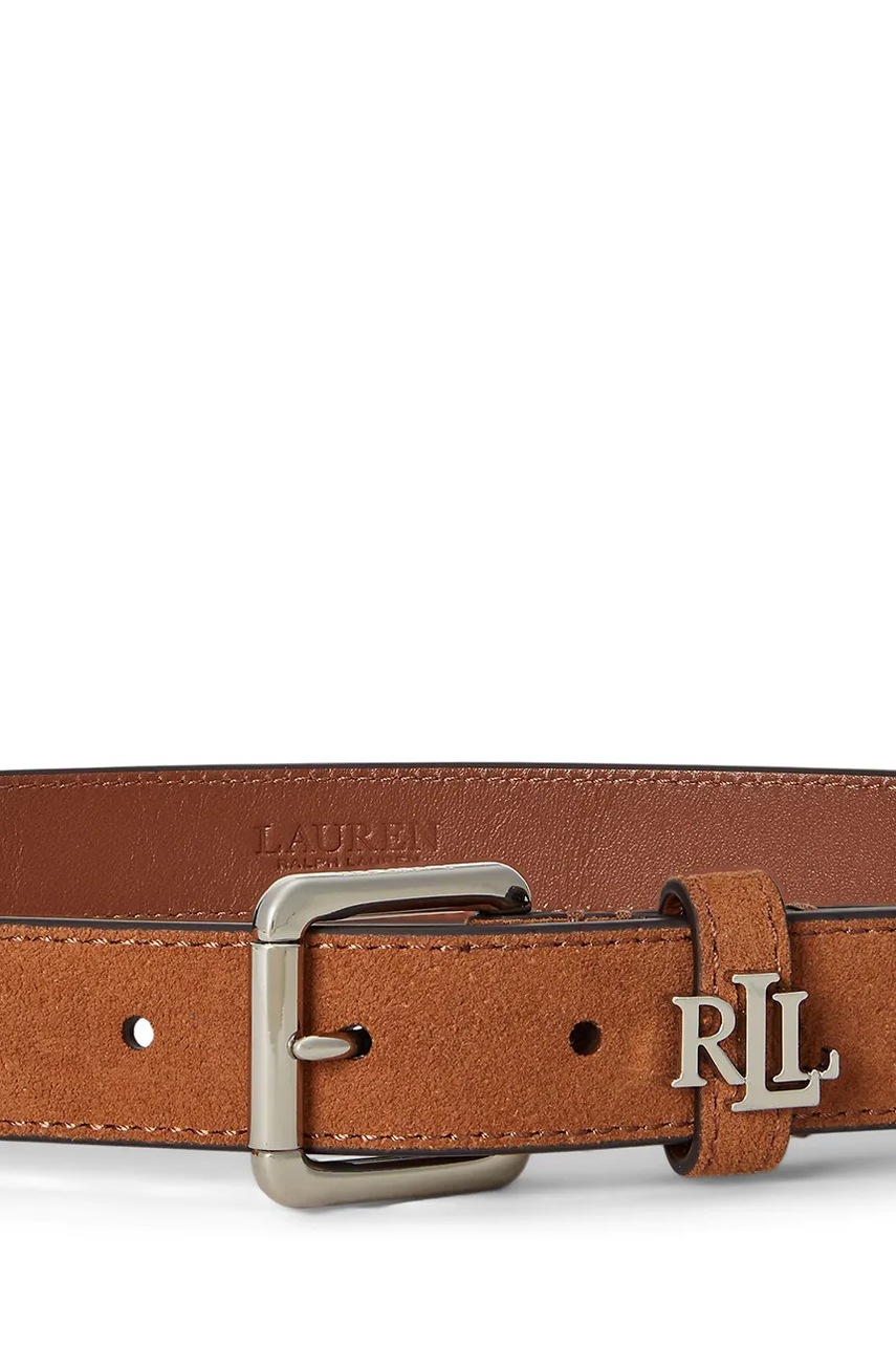 Замшевый ремень Lauren Ralph Lauren цвет коричневый 412978433