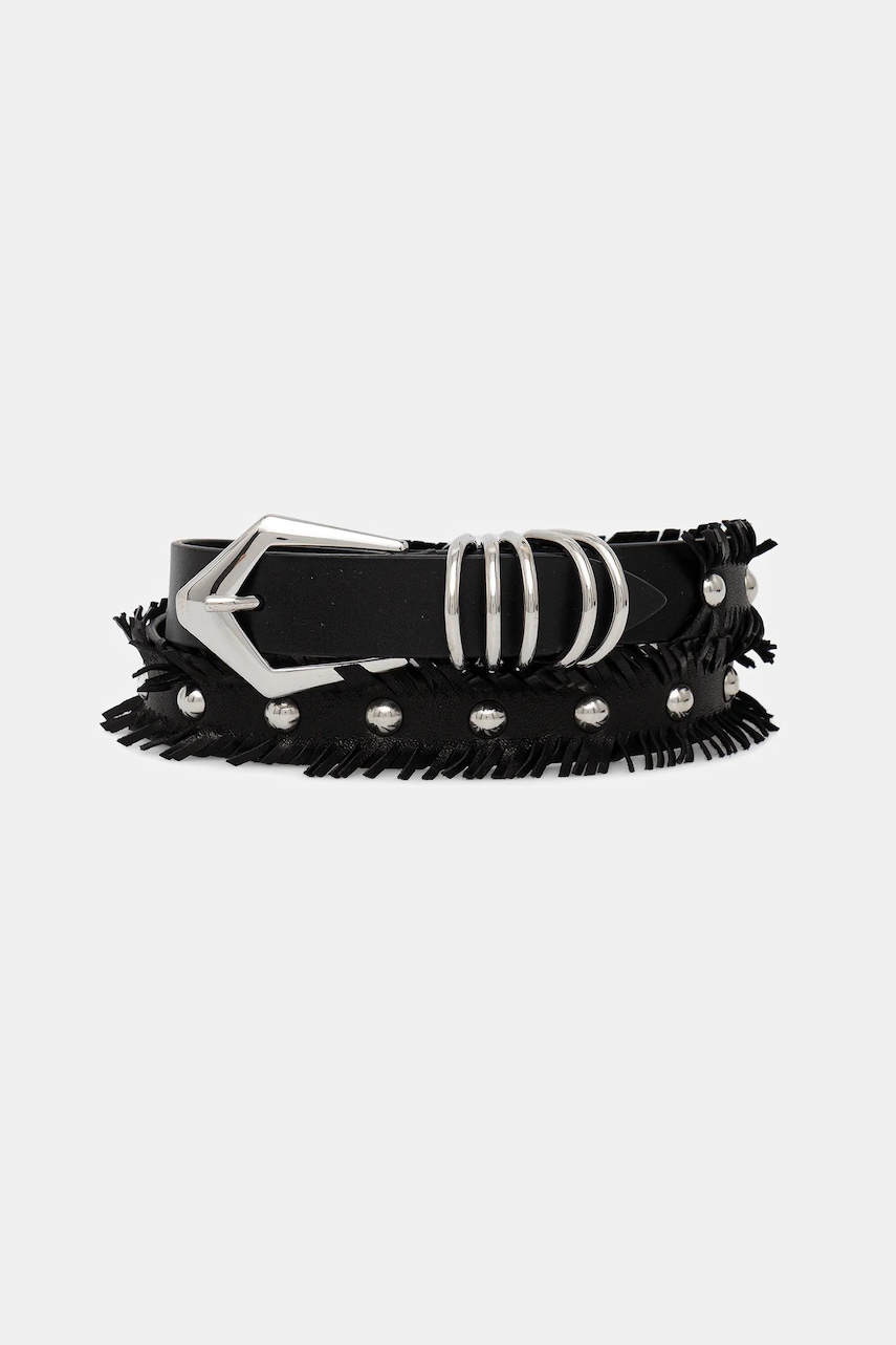 IRO curea de piele WM50STING culoarea negru, STING