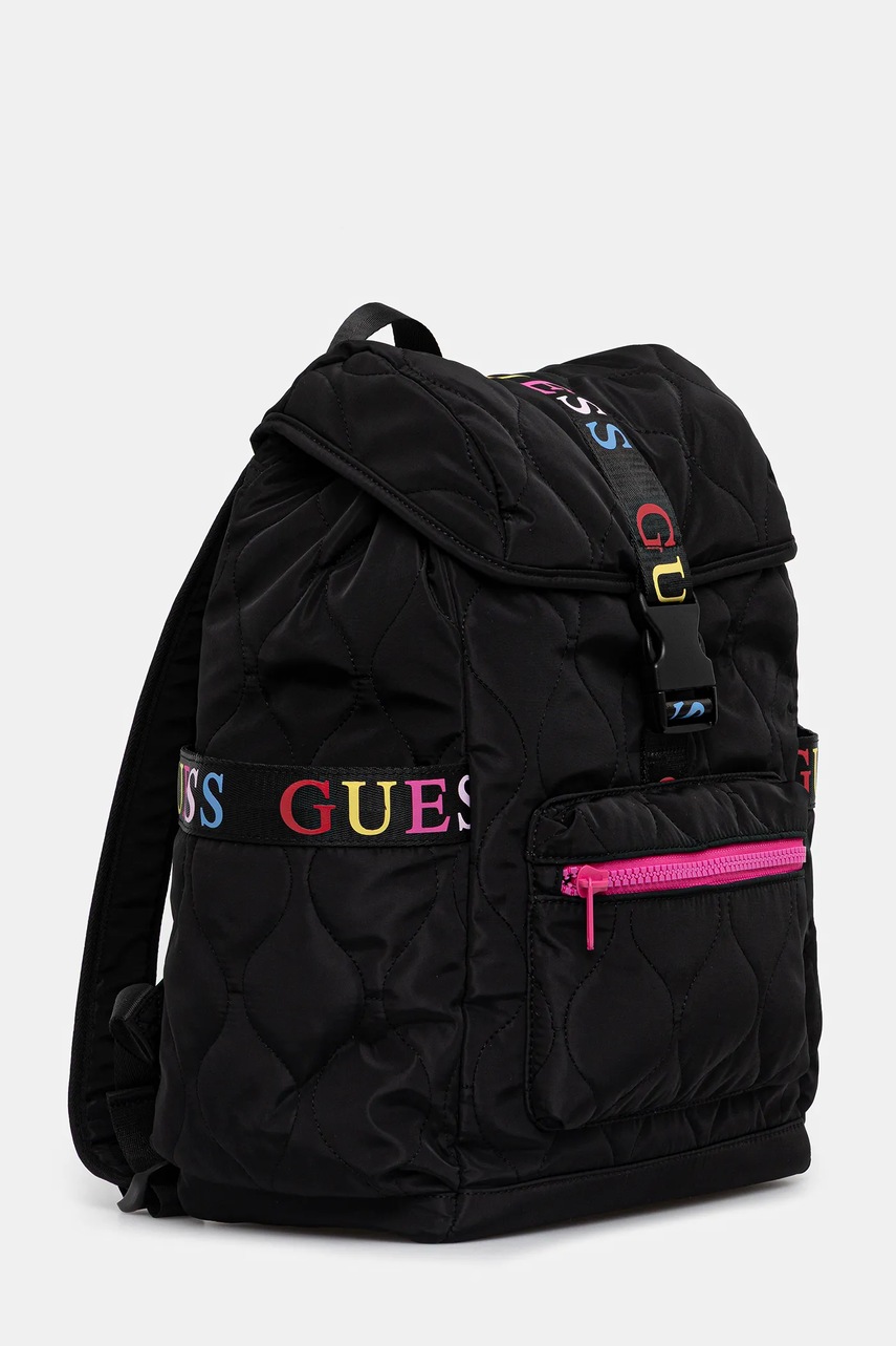 Детский рюкзак Guess цвет чёрный большой с принтом J5YZ16 WFTO0