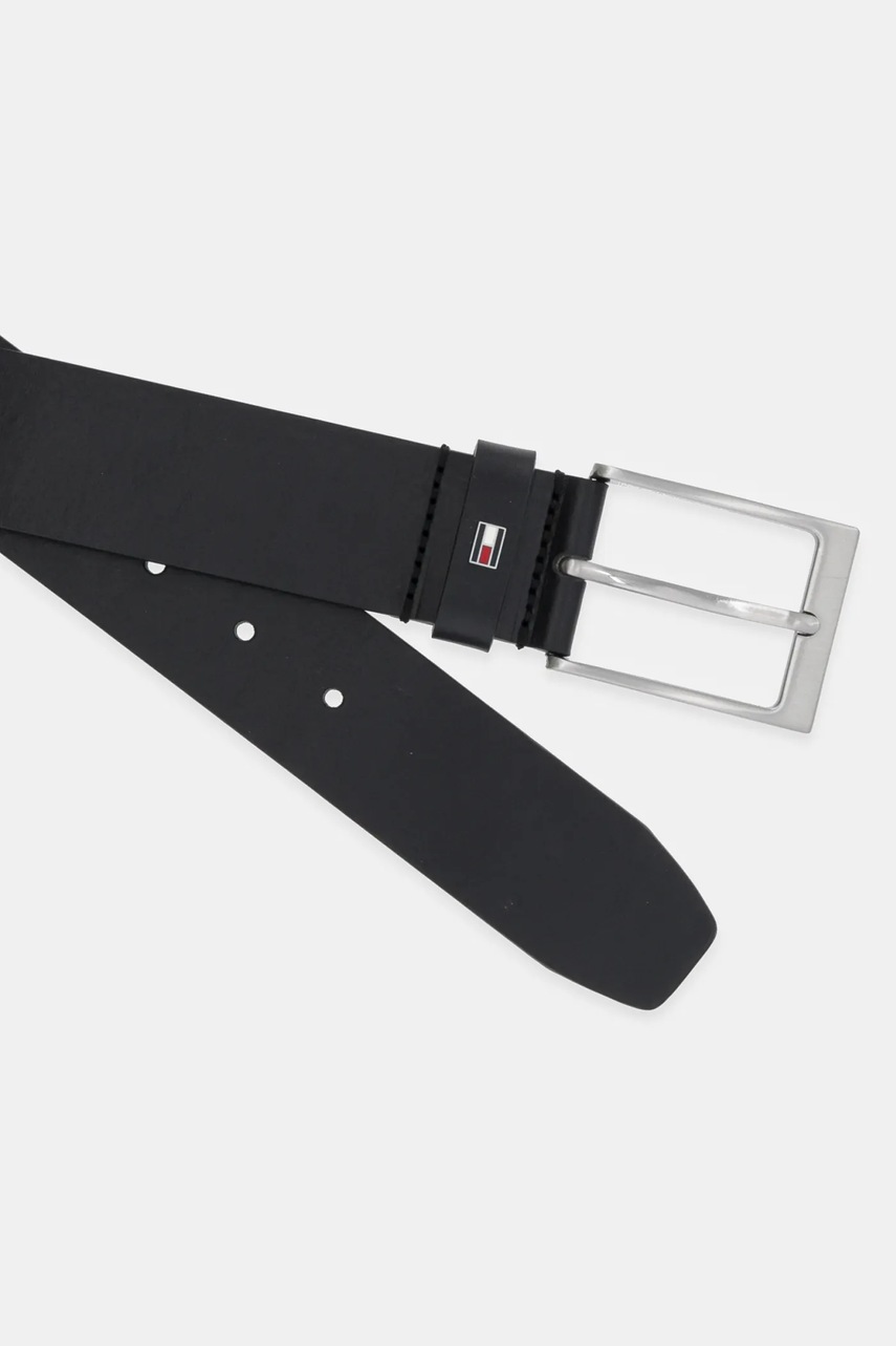 Кожаный ремень Tommy Hilfiger цвет чёрный AM0AM13569