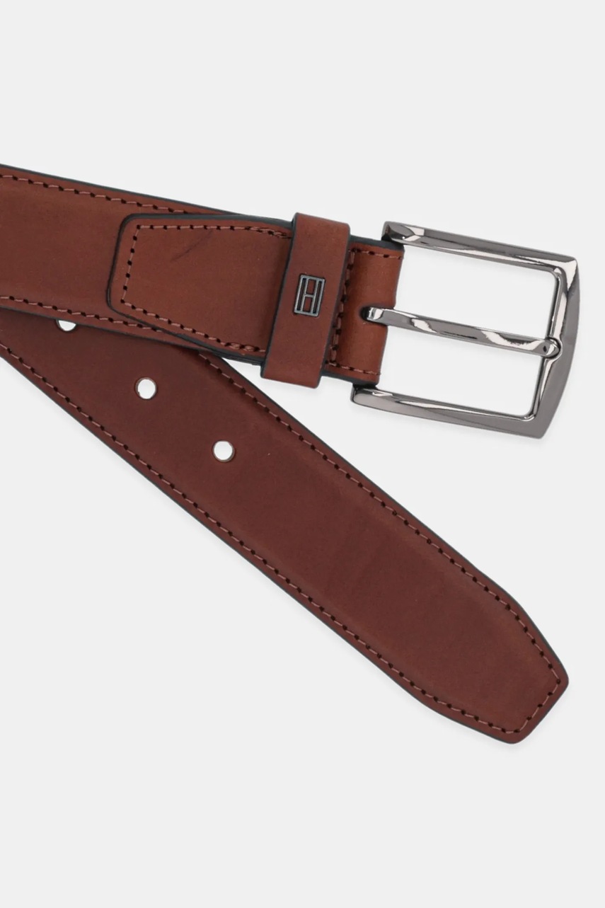 Кожаный ремень Tommy Hilfiger цвет коричневый AM0AM13571